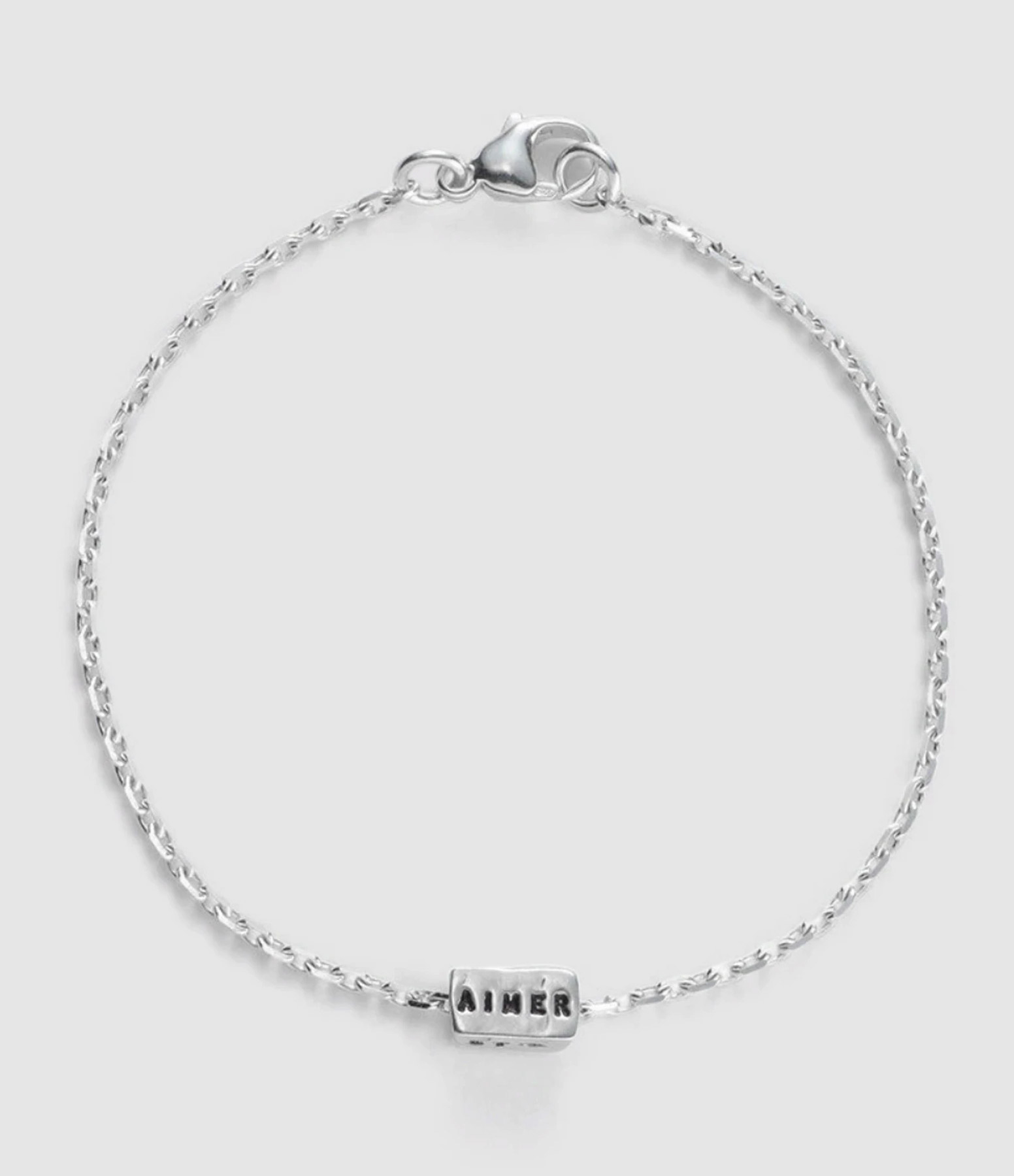 Bracelet Chaîne Aimer, Rêver, Rire  Argent