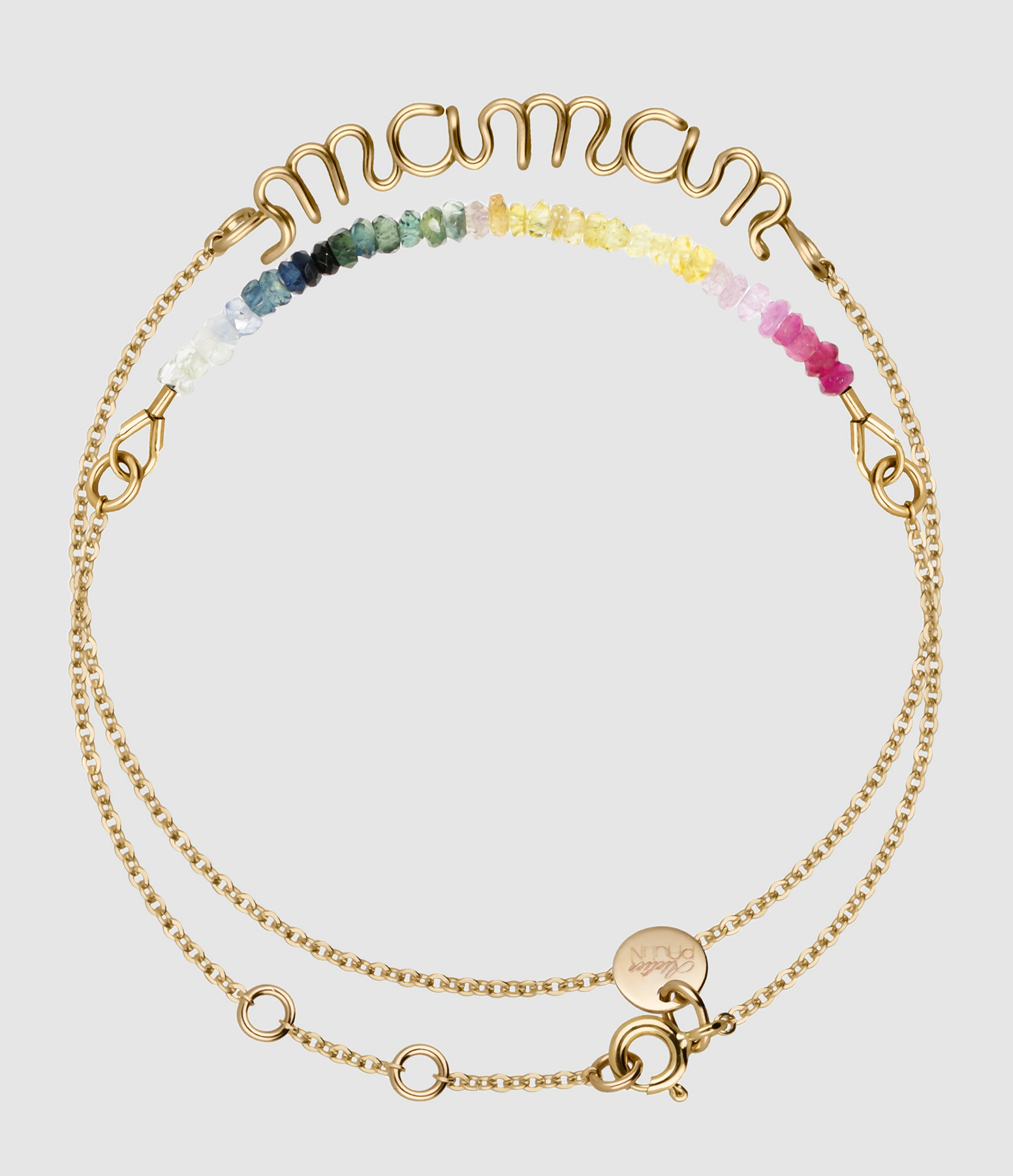 Bracelet Double Saphir Rainbow Maman Gold Filled