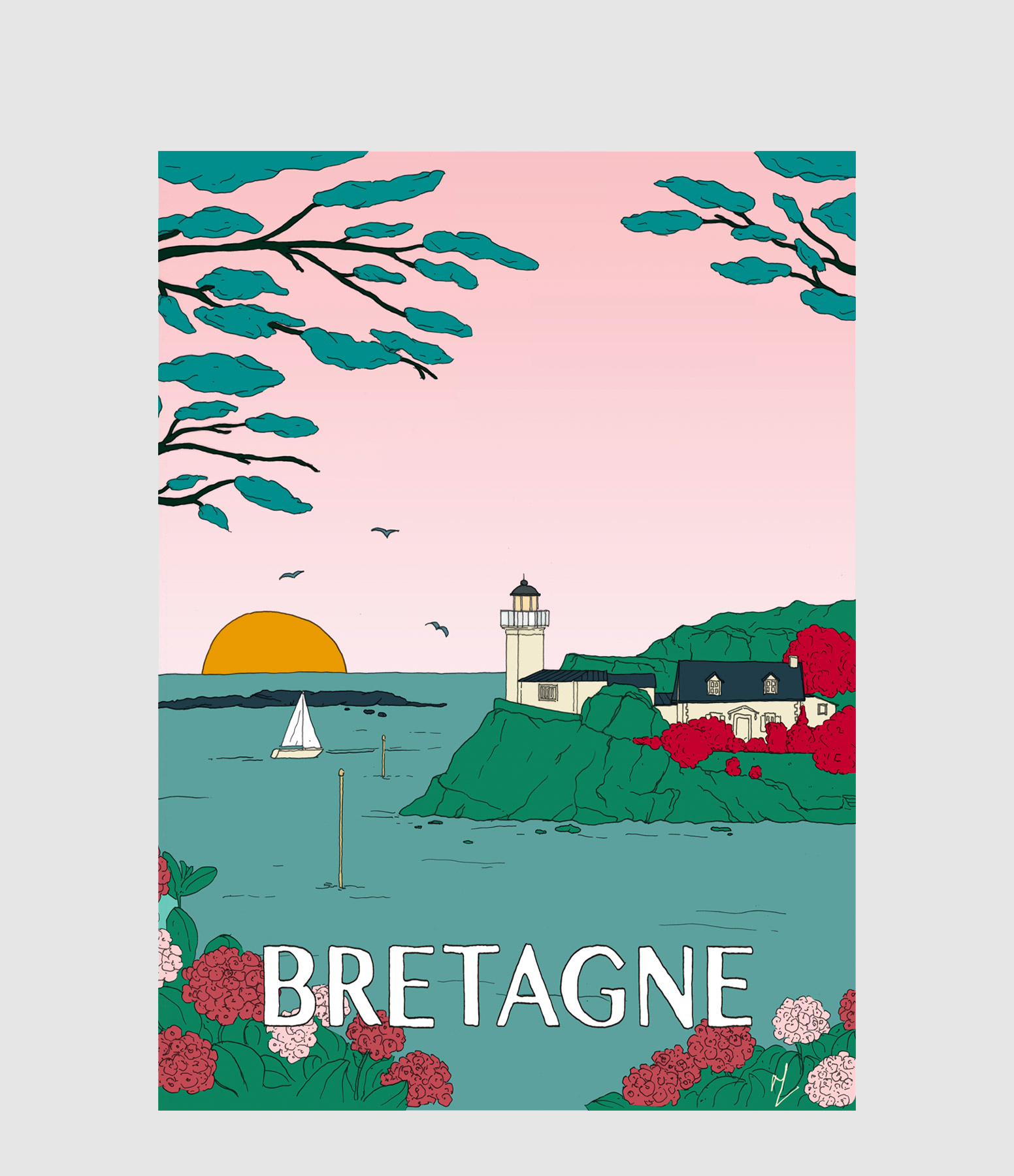Affiche Bretagne 30x40cm