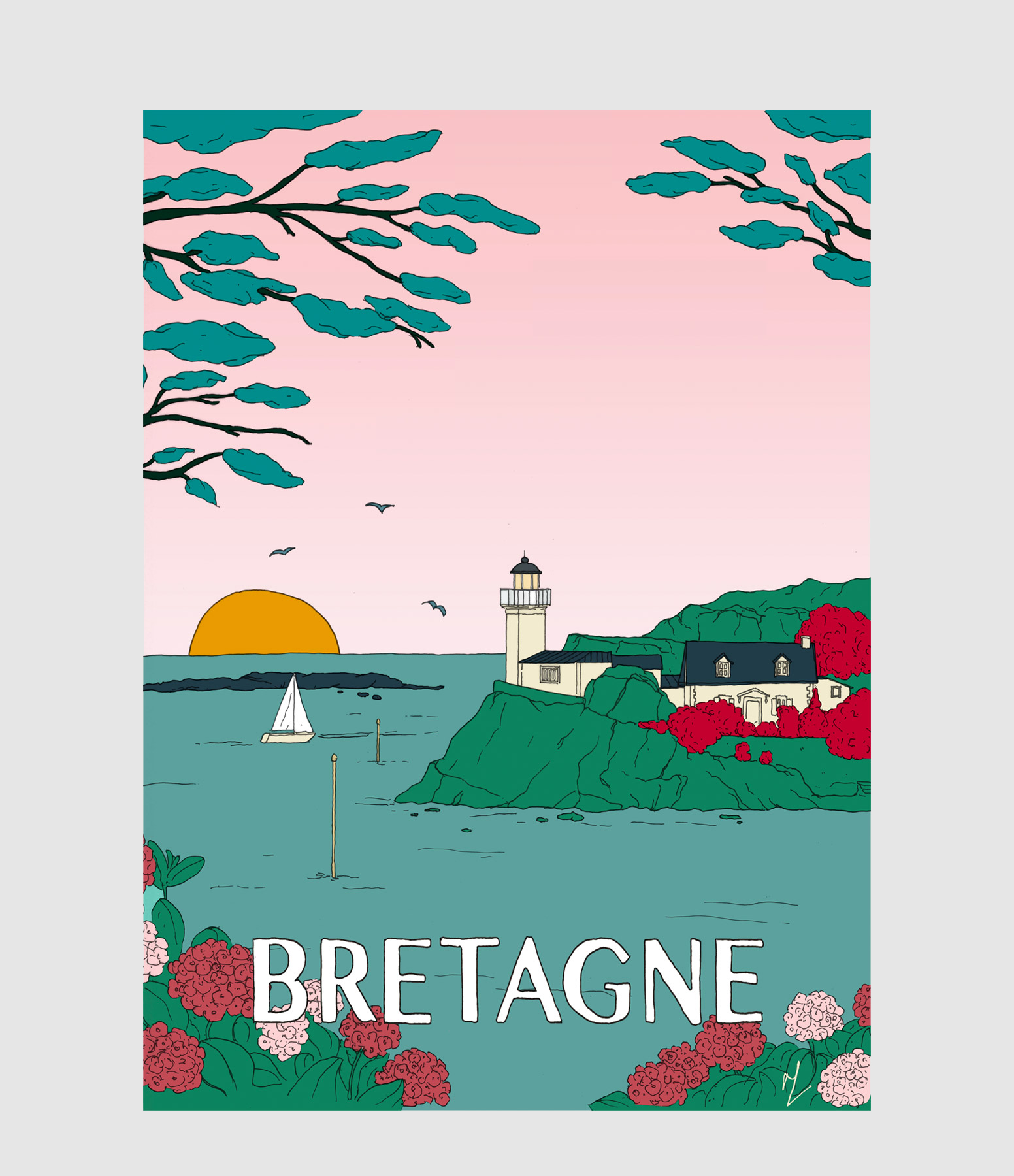 Affiche Bretagne 50x70cm
