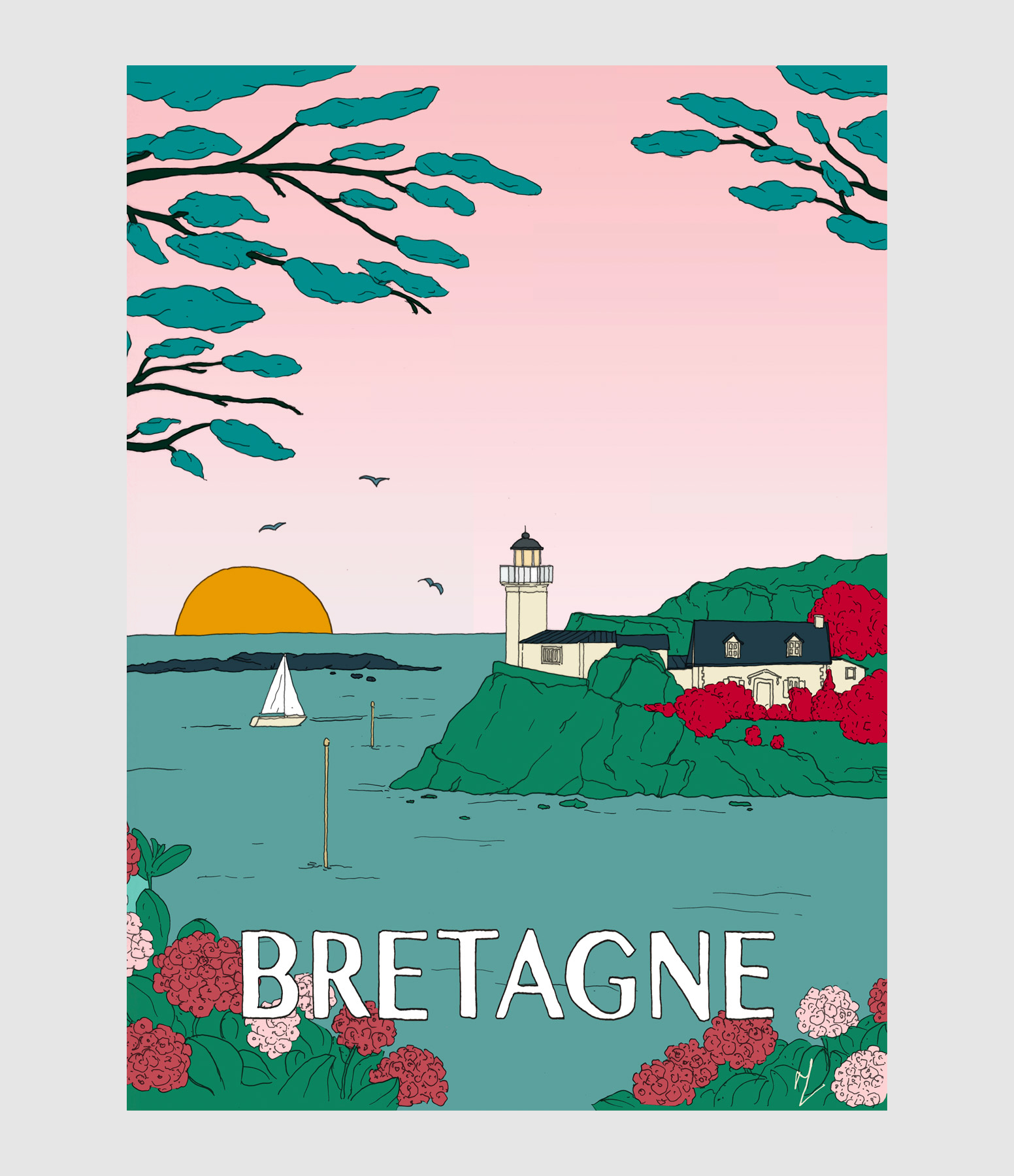 Affiche Bretagne 56x76cm