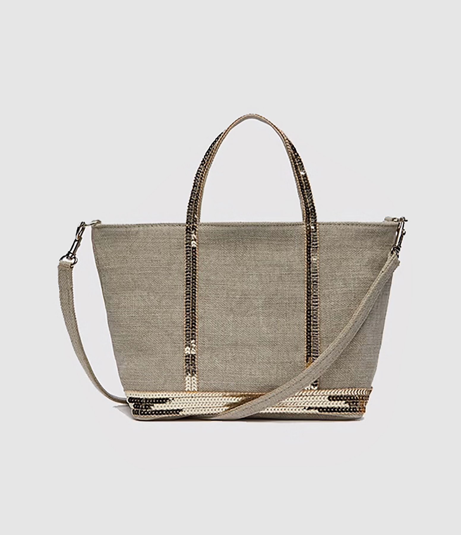 VANESSA BRUNO Partager Cabas XS Lin Zippe Sable