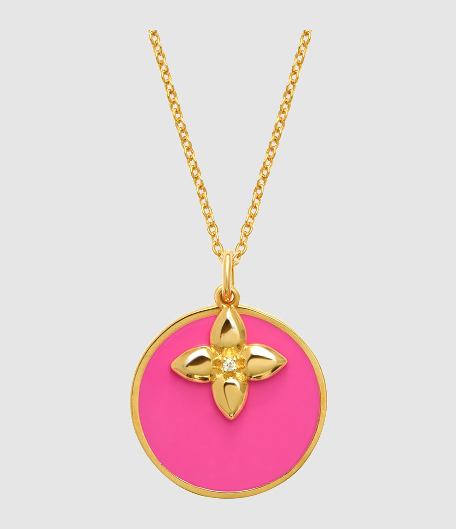 Collier Croisette Fuchsia