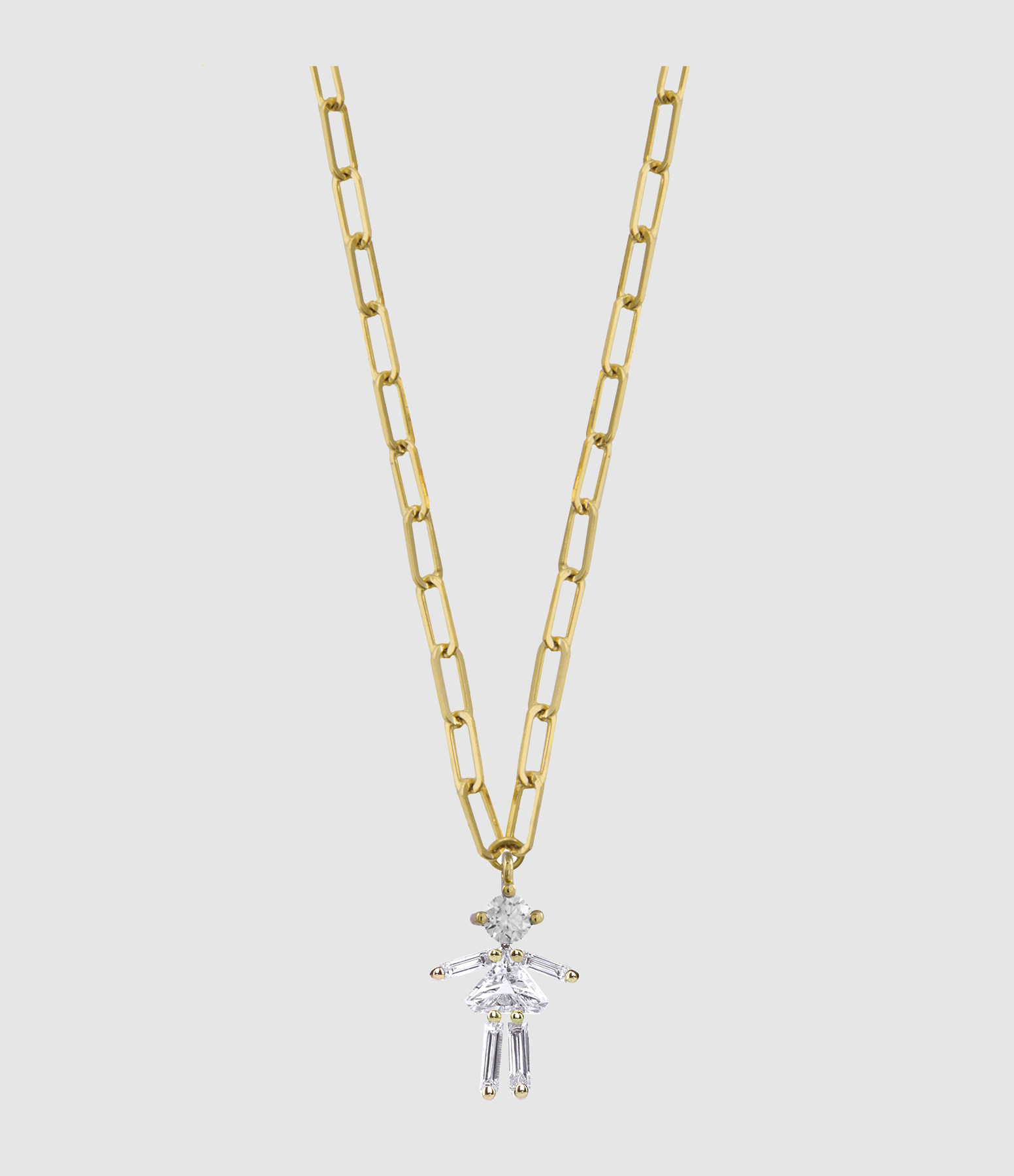 Collier Magnétique Big Fille Or Jaune Diamants