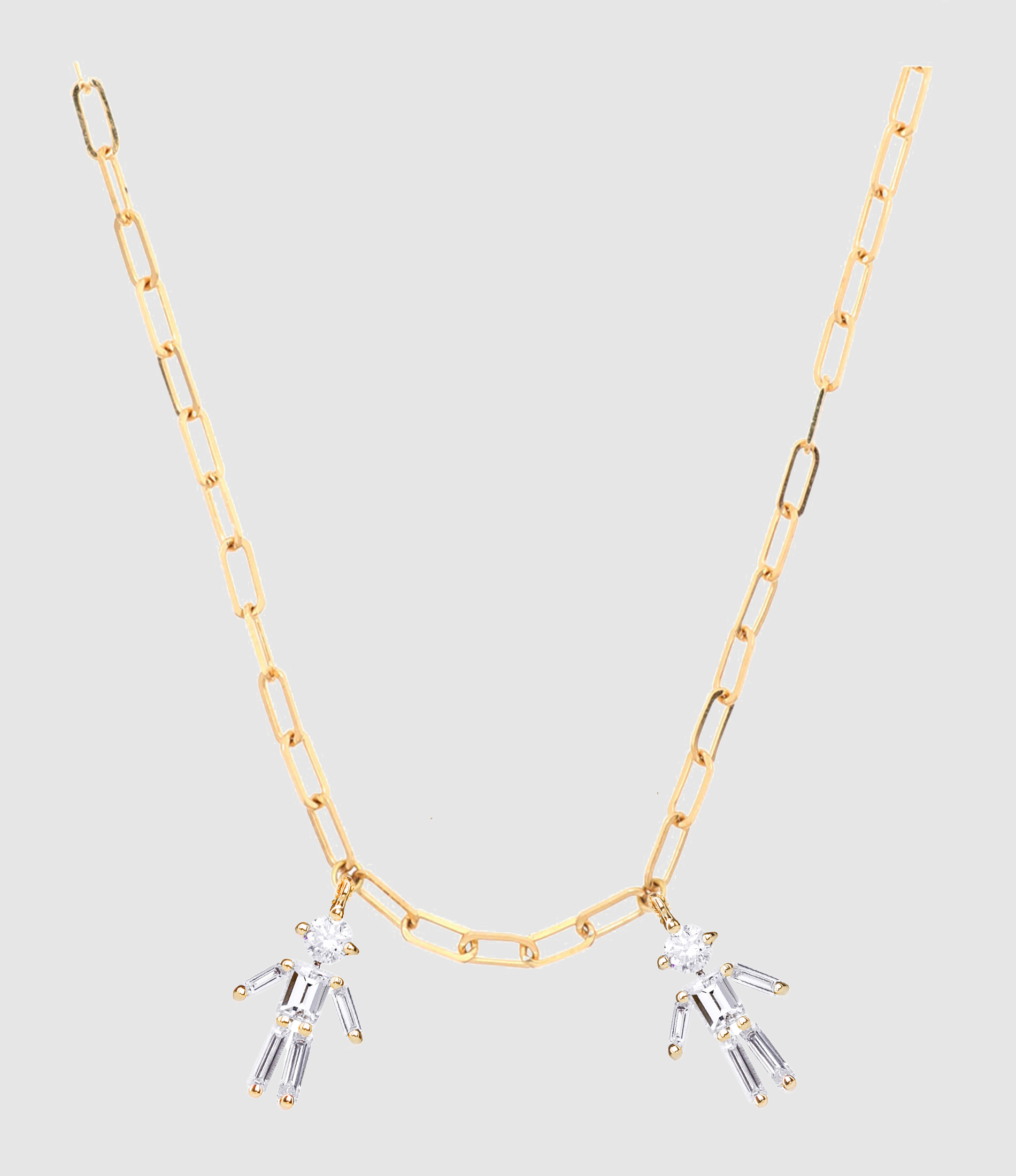 Collier Chocker Double Mini Garçon Or Jaune