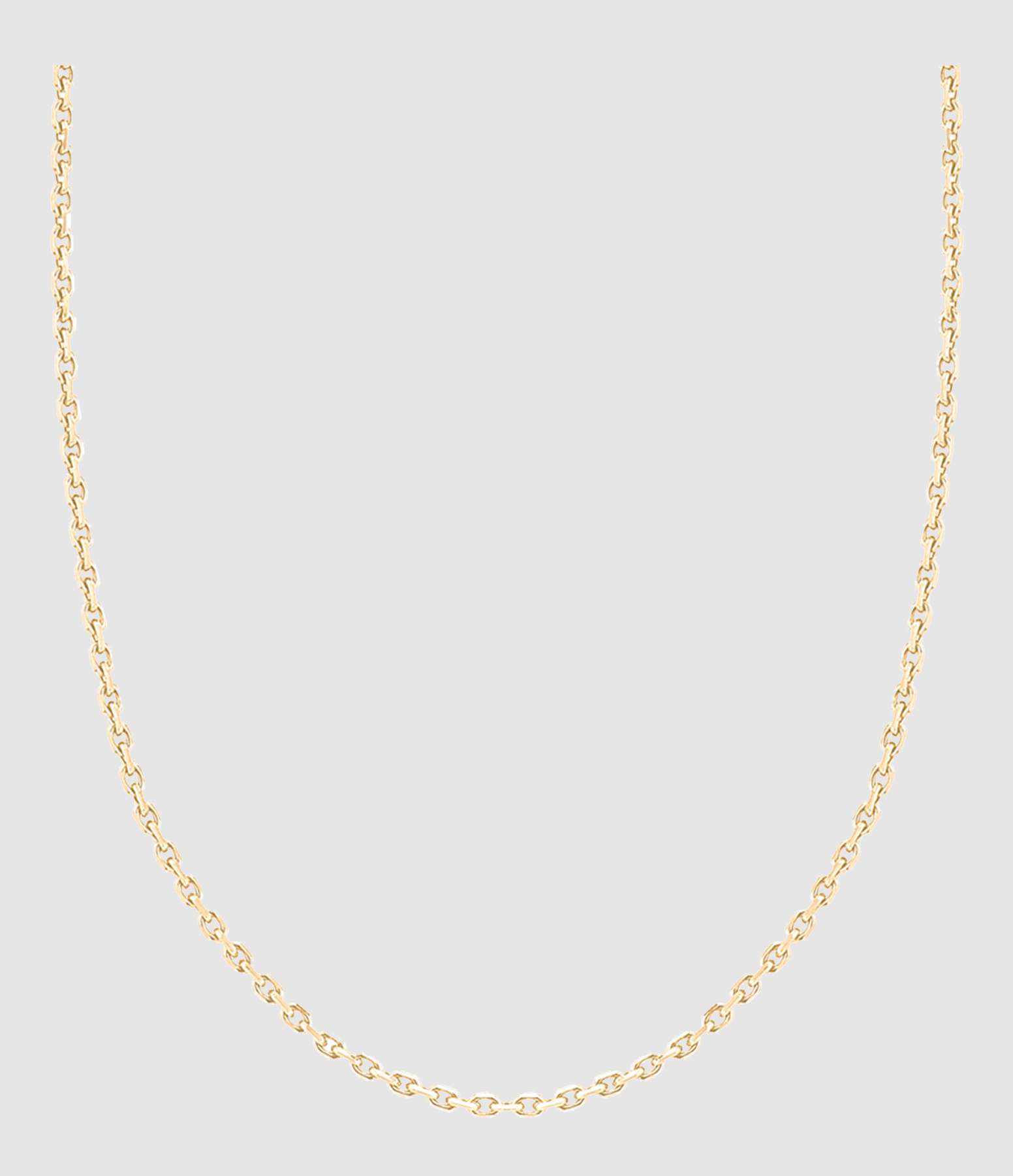 Chaîne Maille Forçat Diamantée Or, 45 cm