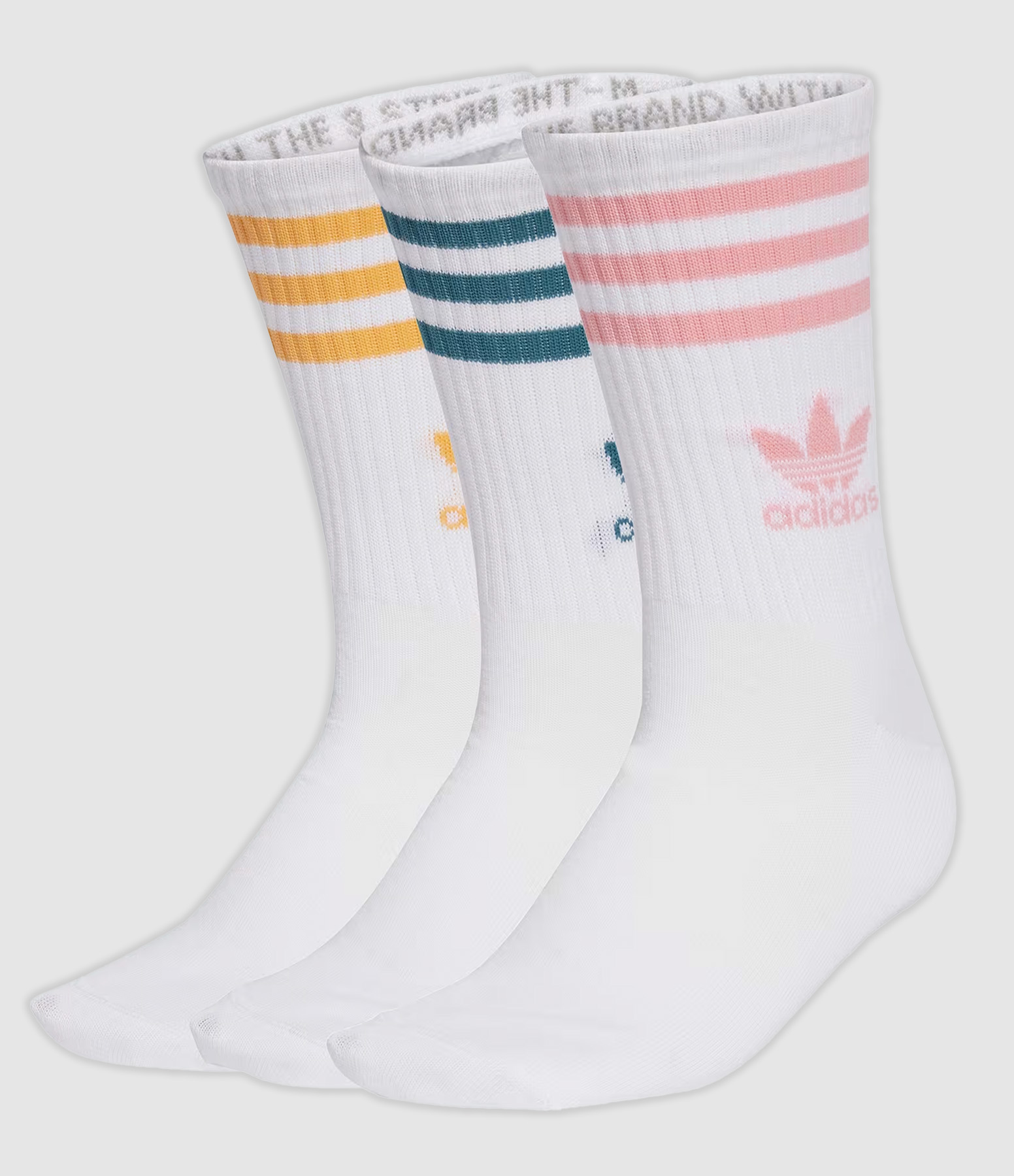 Chaussettes Crew Sock 3Str White Tech Green Hazora, Capsule Crochet