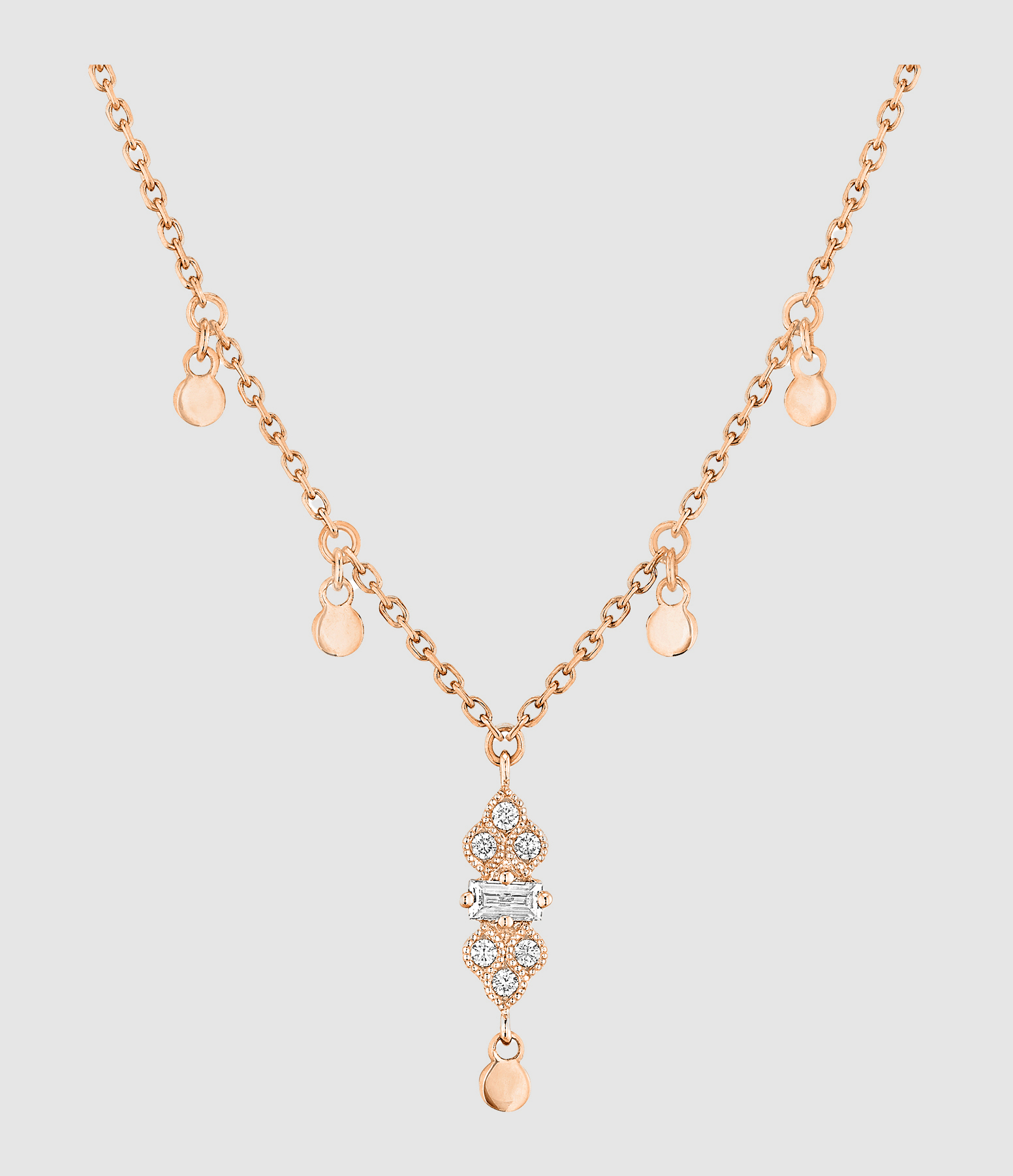 Collier Plein Soleil Or Rose Diamants