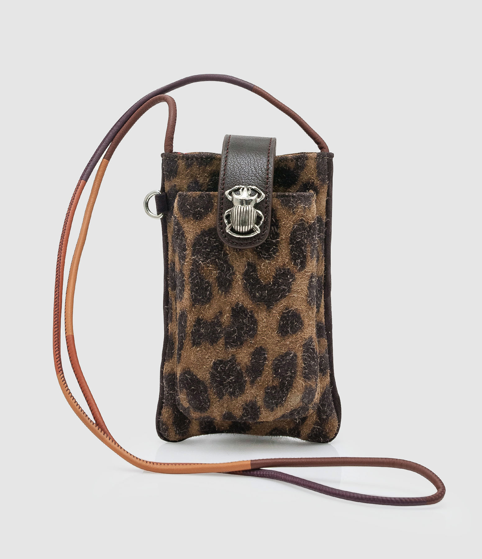 Porte-téléphone Double Marcus Cuir Léo Vintage