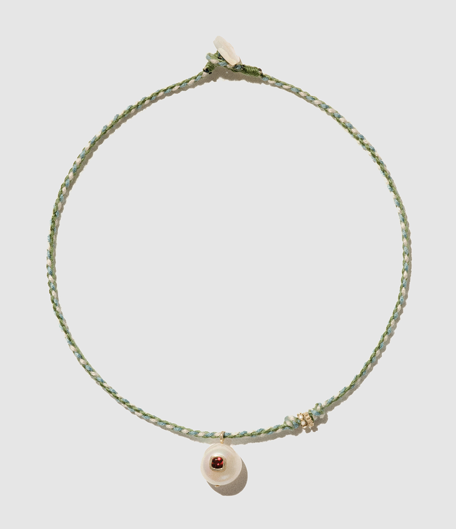 Collier Eddie Cordon Grenat Rouge