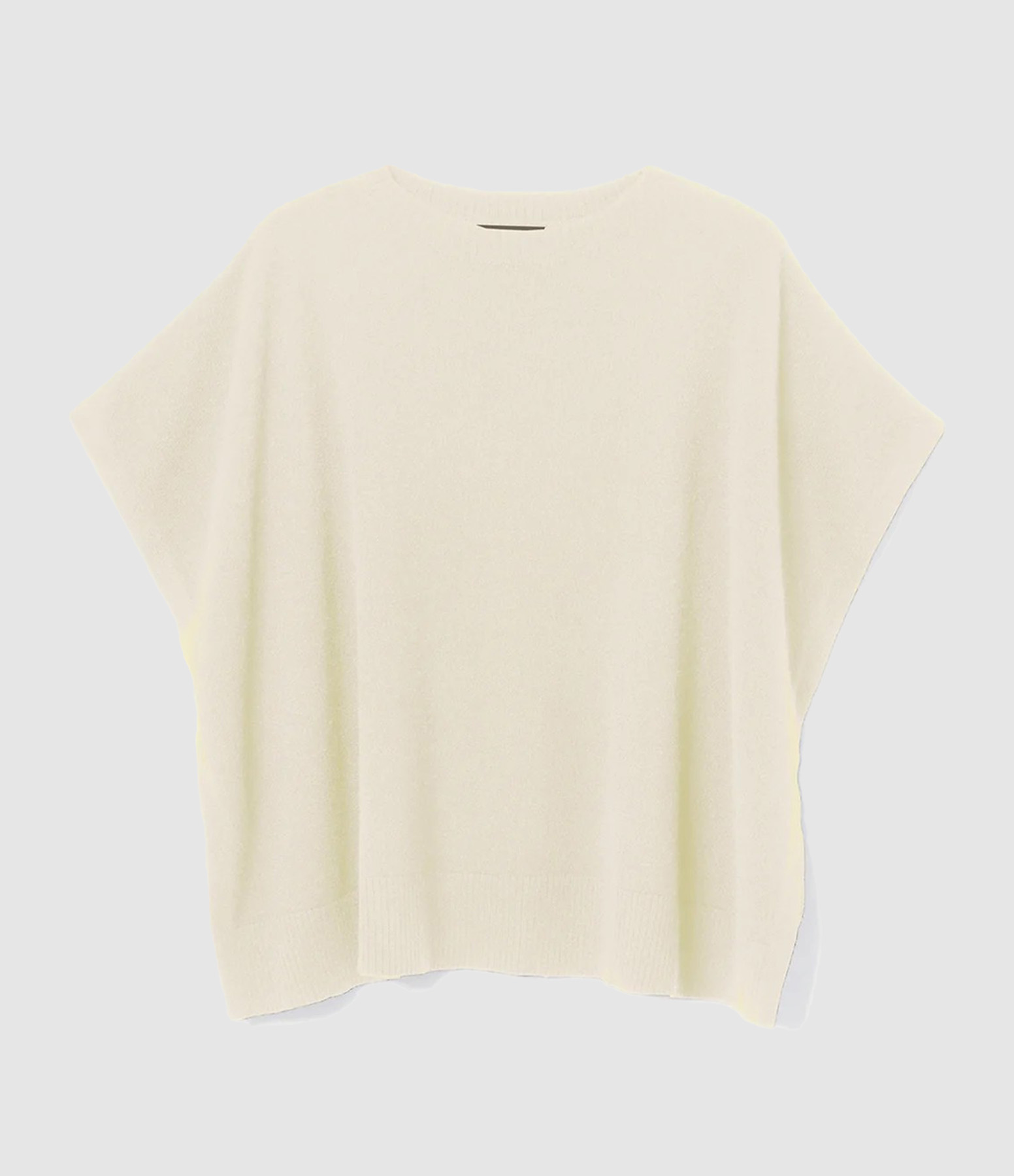 Poncho Col Rond Naturel