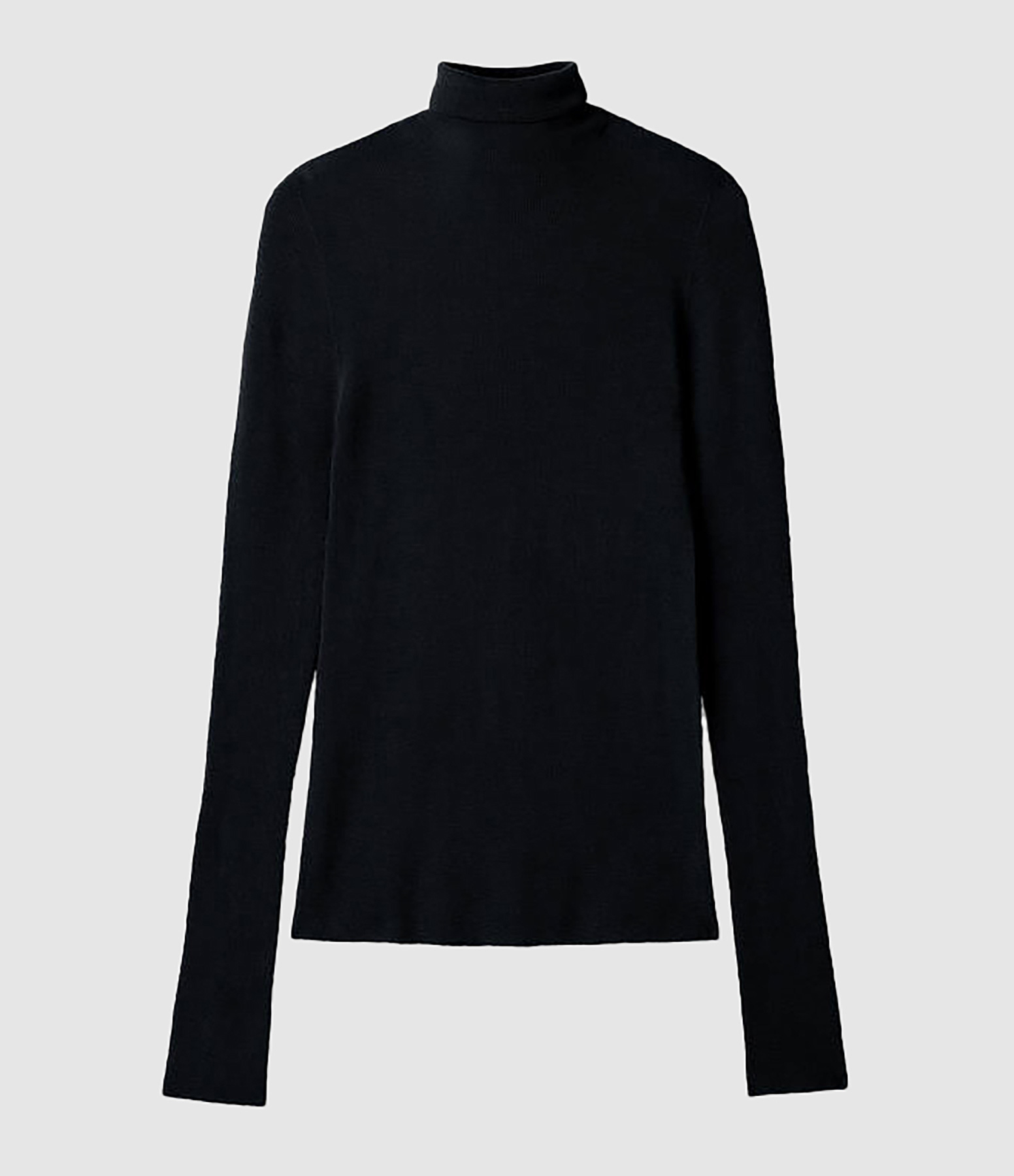Pull Col Roulé Ultrafin s Cachemire Noir