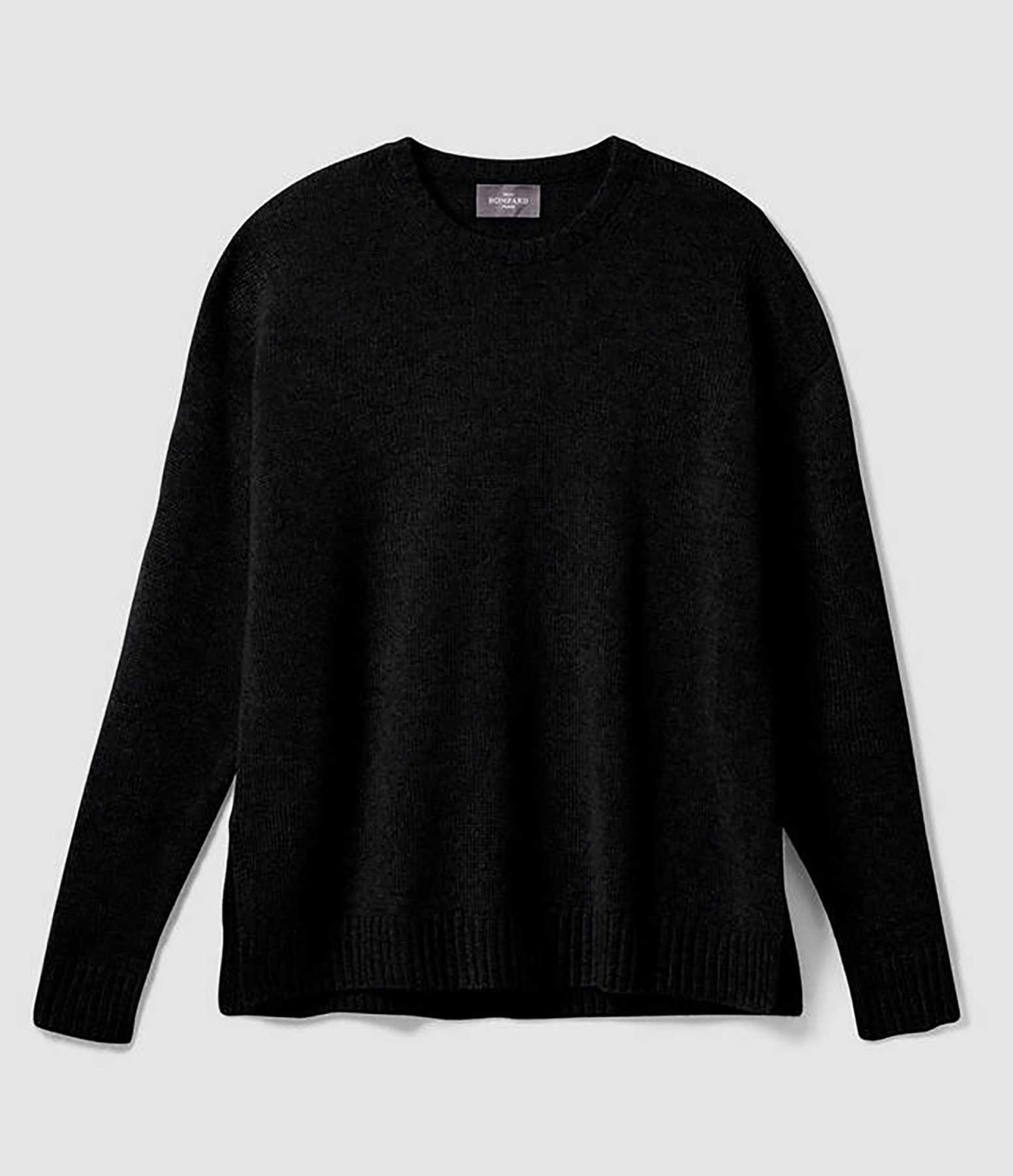 Pull Col Rond Cachemire Noir