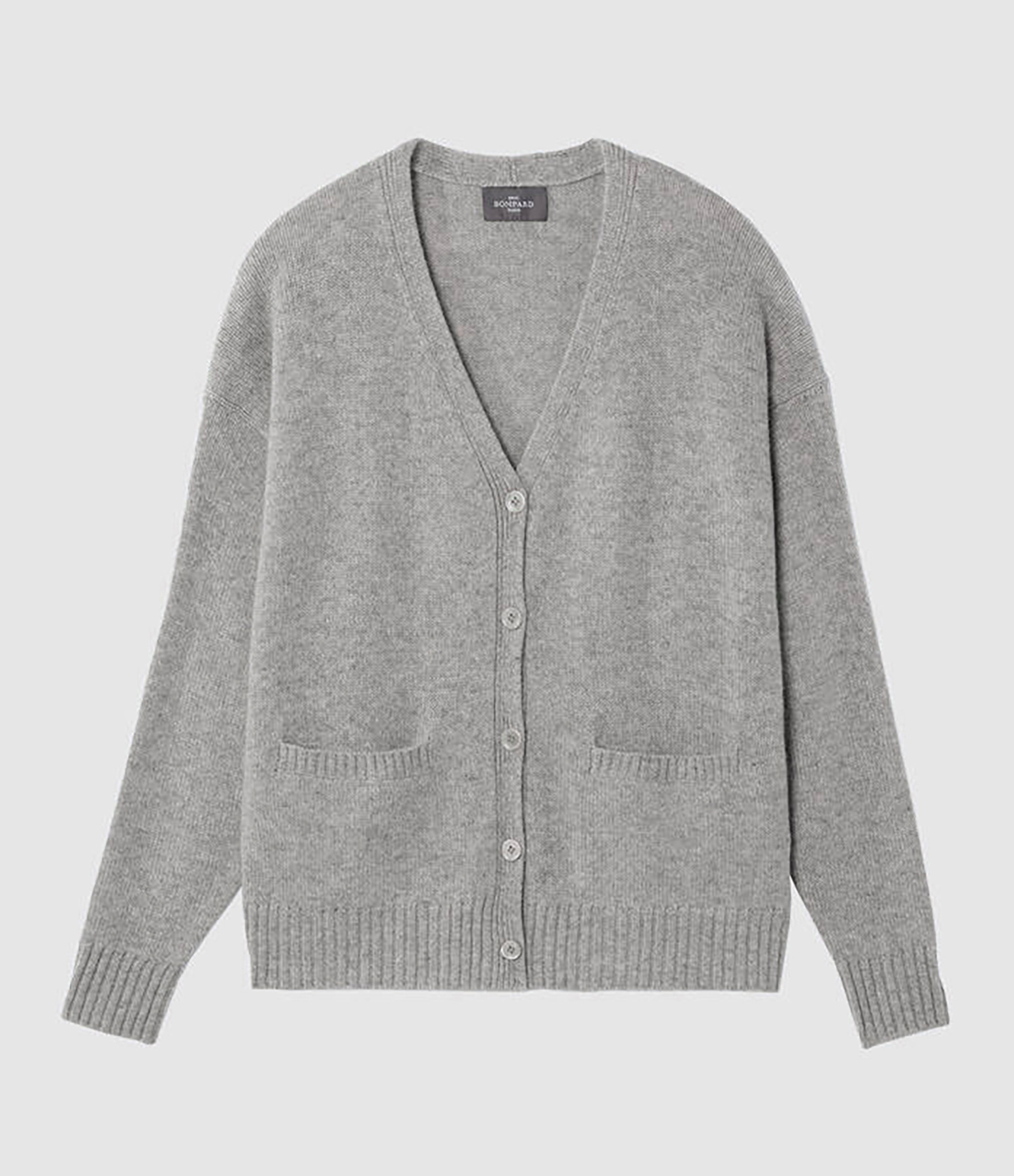 Gilet Oversized Cachemire Gris Argenté
