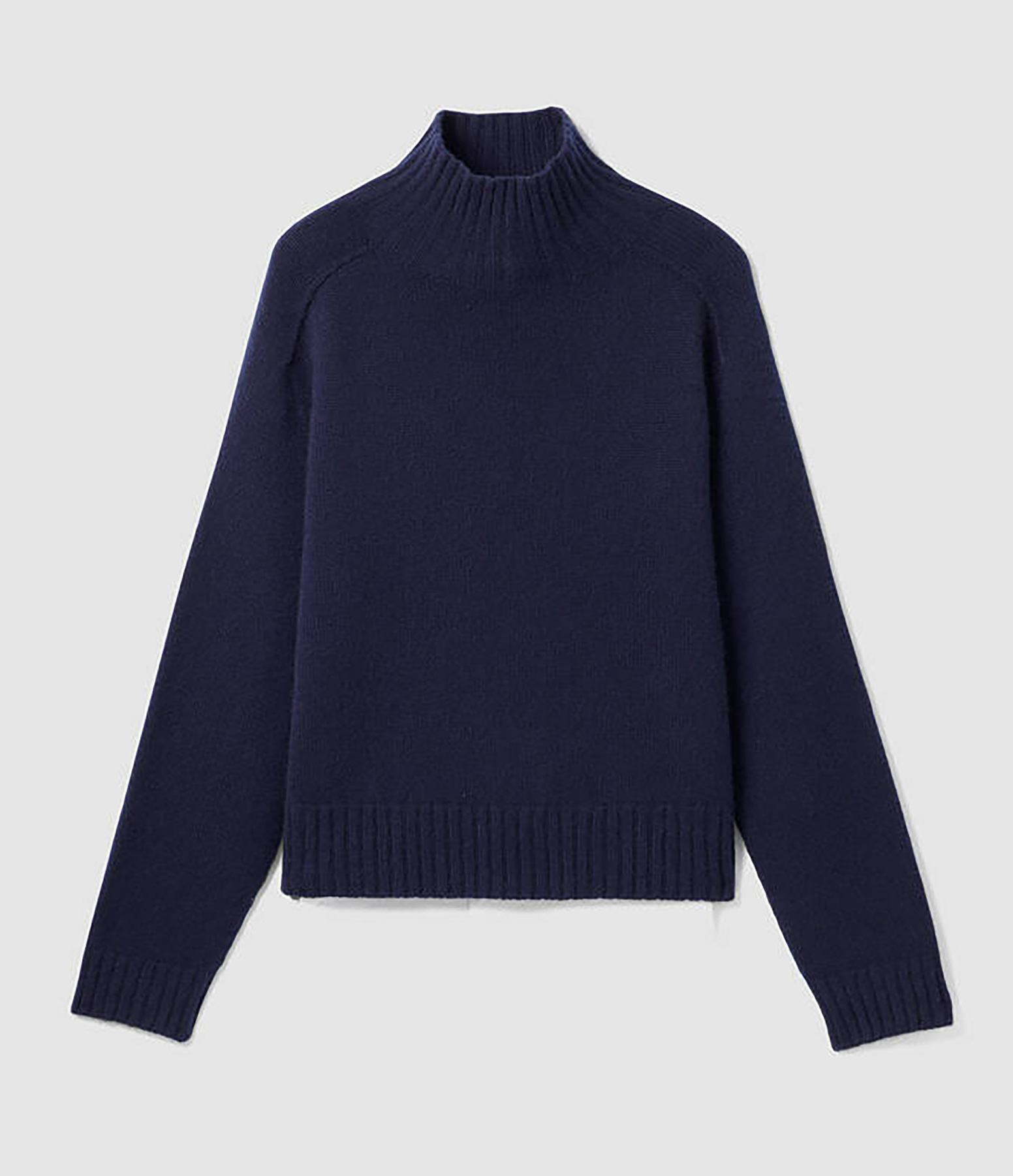 Pull Col Montant Cachemire Marine