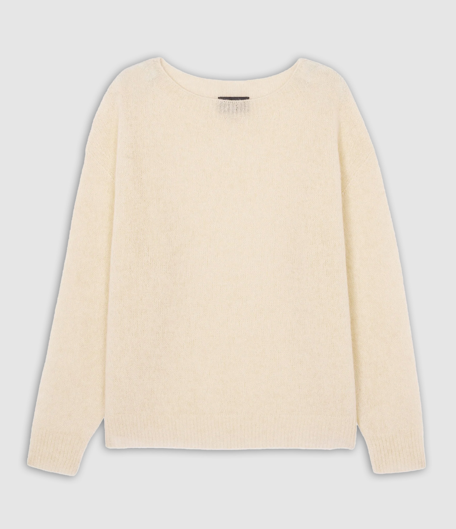 Pull Col Rond Oversized Cachemire Plume Naturel
