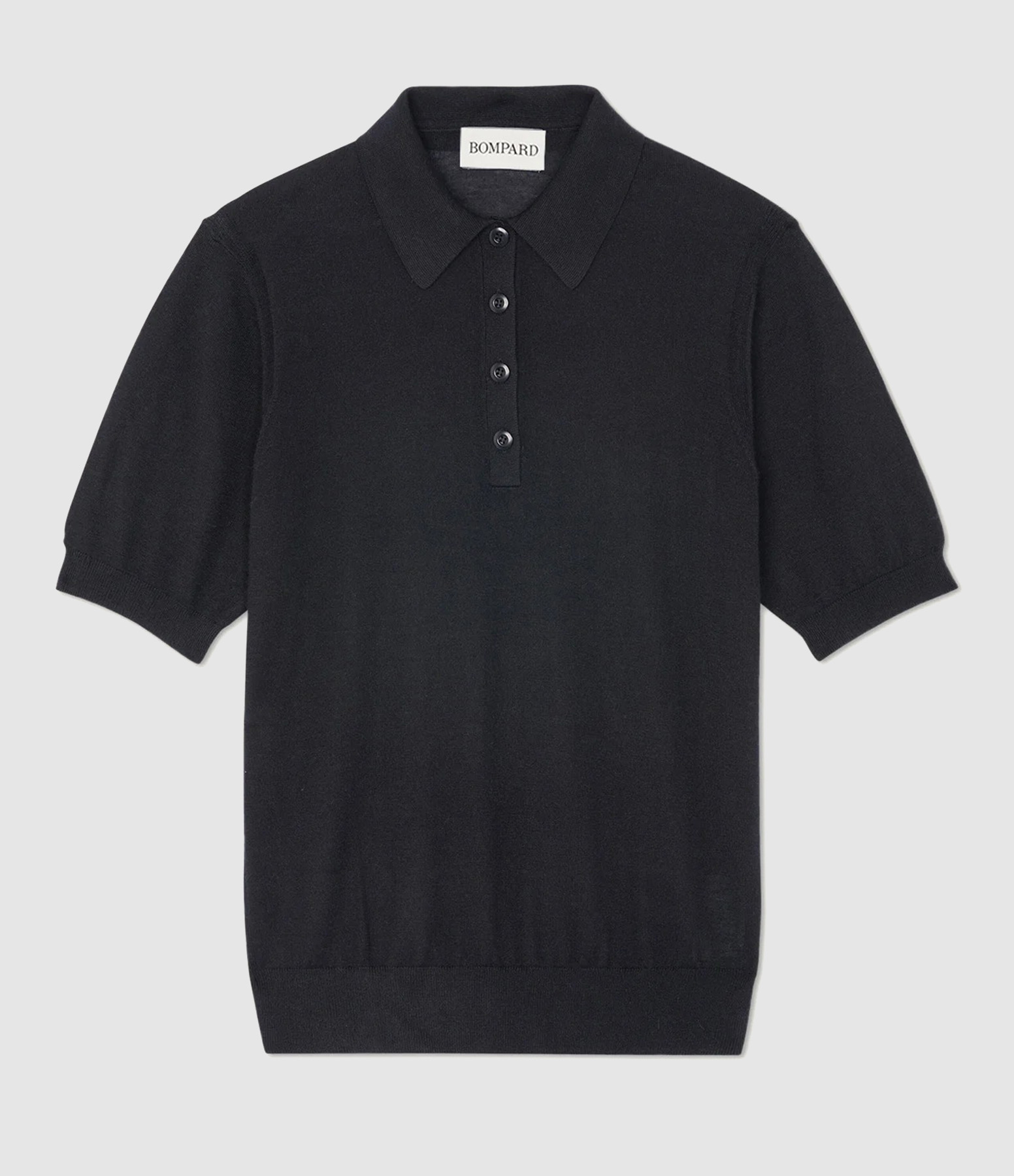 Polo Ultrafin Manches Courtes Noir