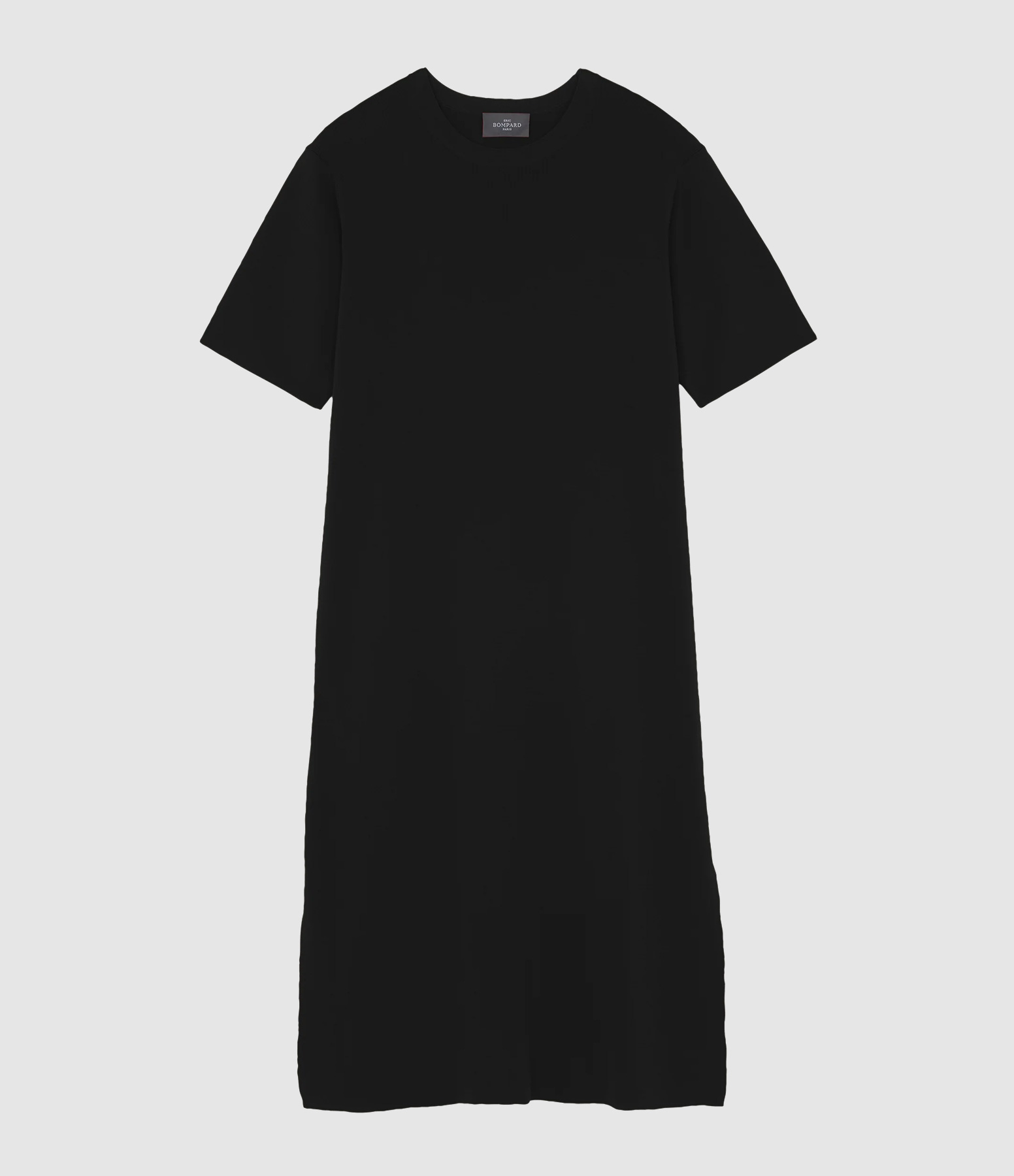 Robe Longue Maille Unie Noir