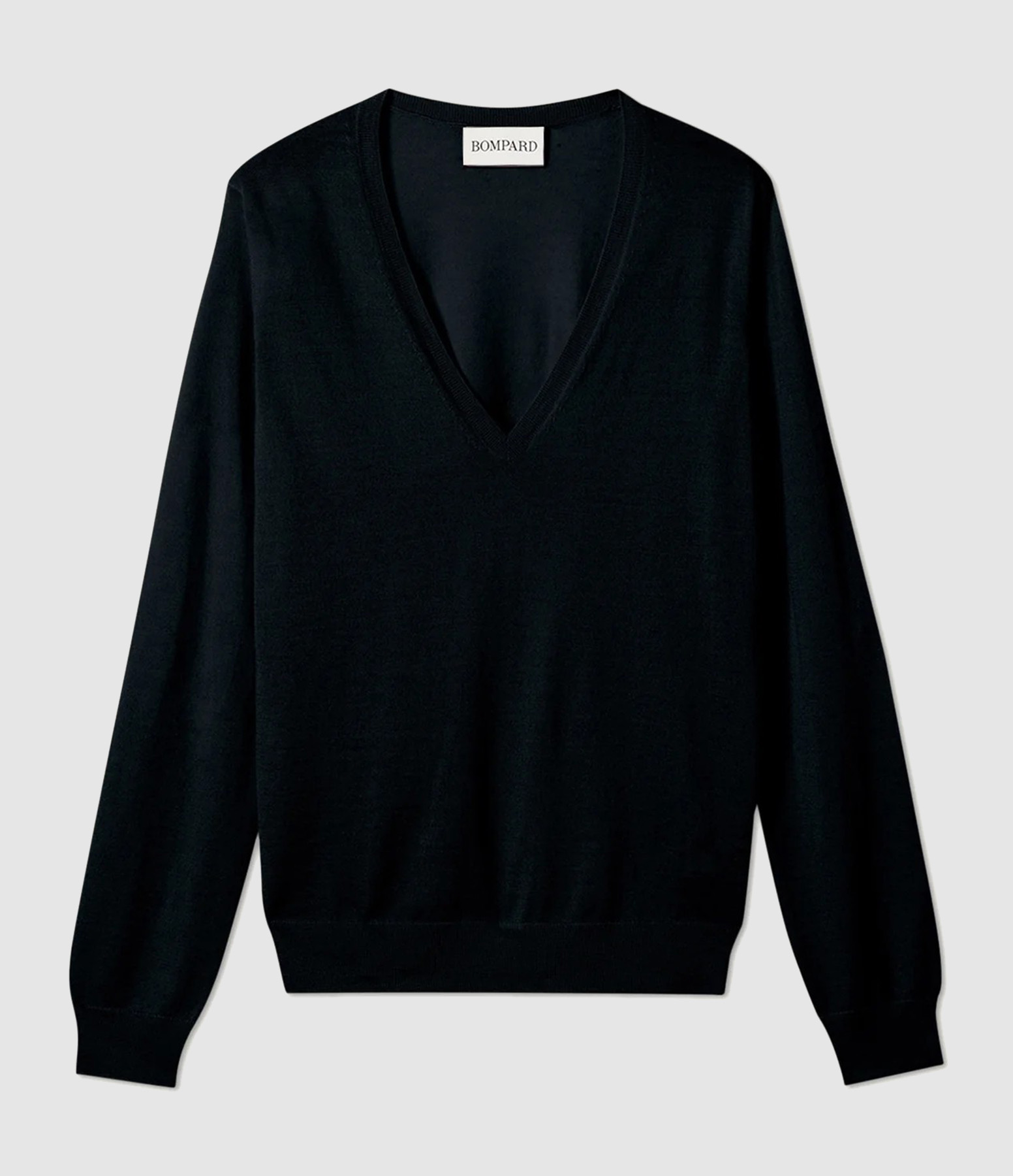 Pull Col V Ultrafin Noir