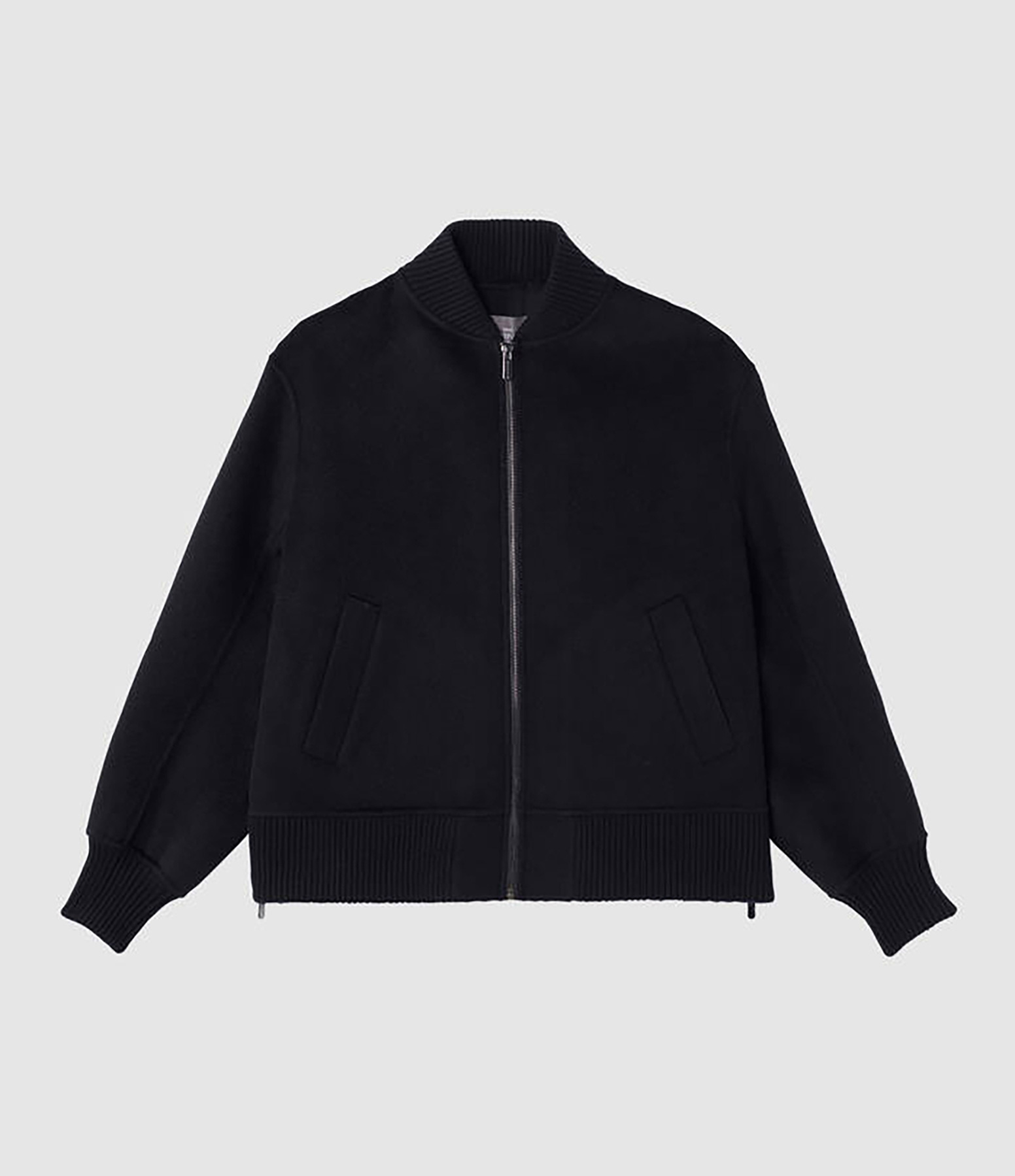 Bomber Double Face Cachemire Noir