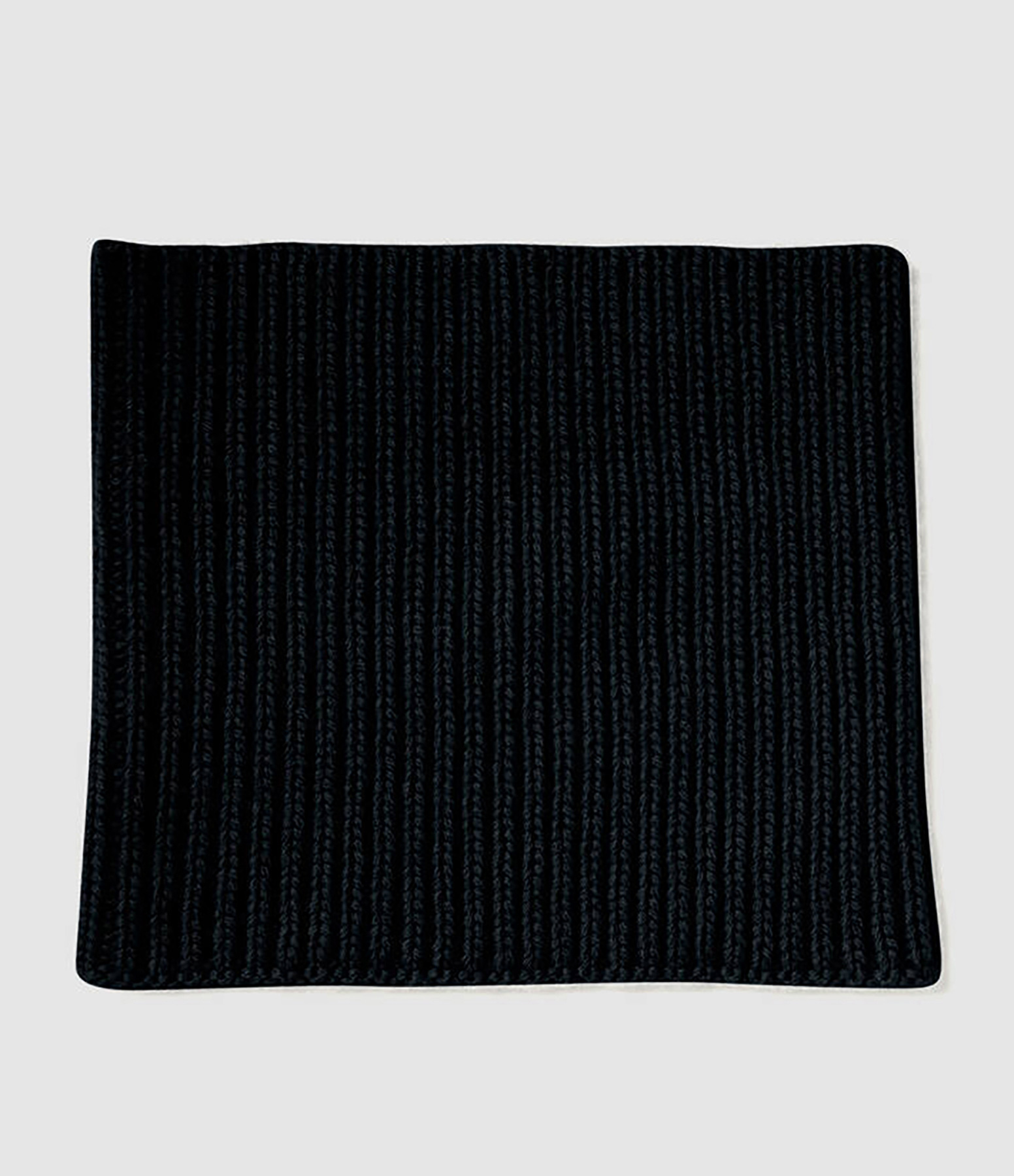 Tour de Cou à Côtes Cachemire Noir, 12 Fils