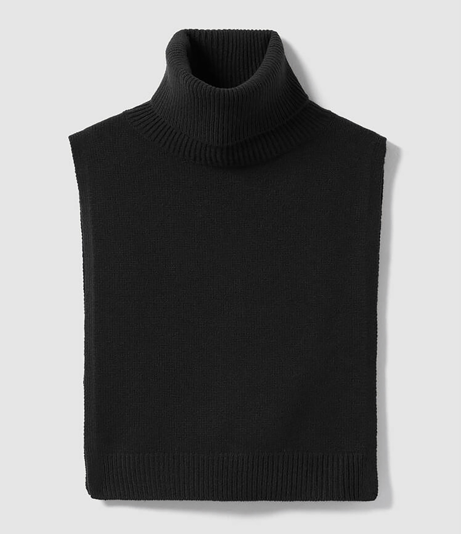 Plastron Col Roulé Cachemire Noir