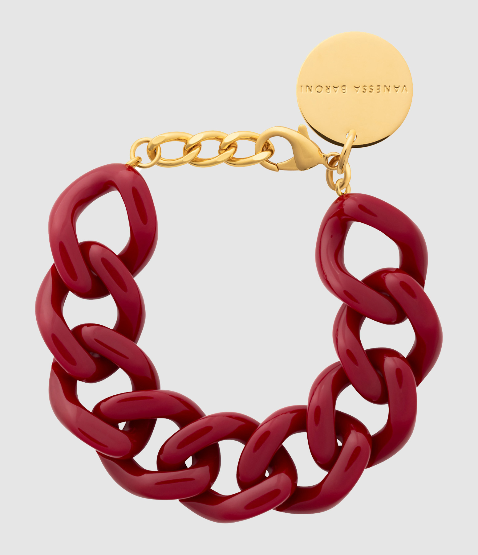 Bracelet Flat Chain Bordeaux