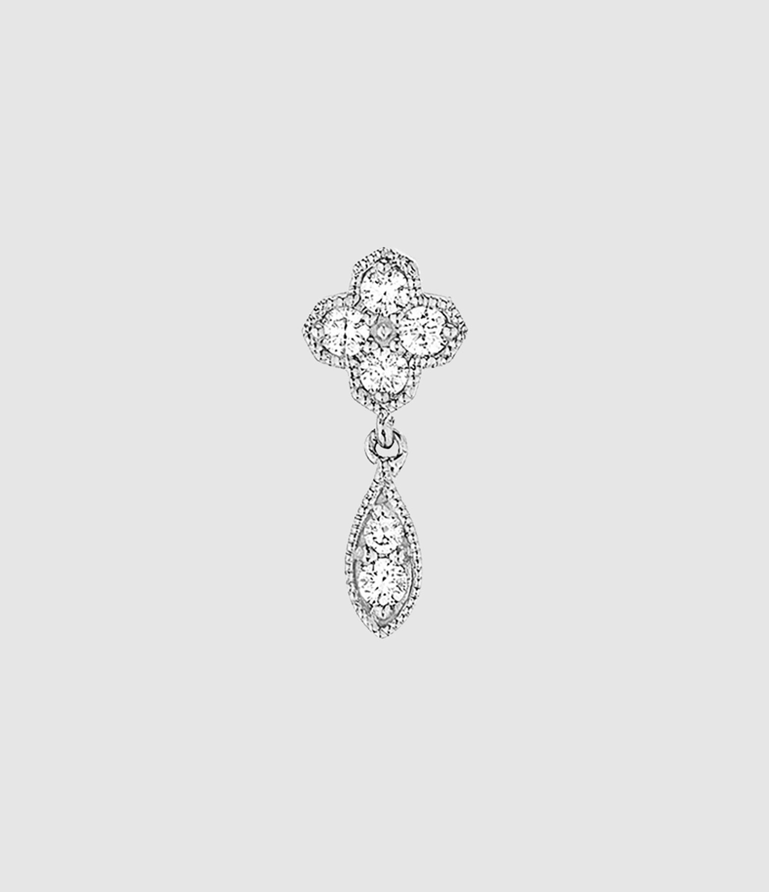 Boucle d'oreille Bouton Fleurs du Mal Diamants (vendue à l'unité)