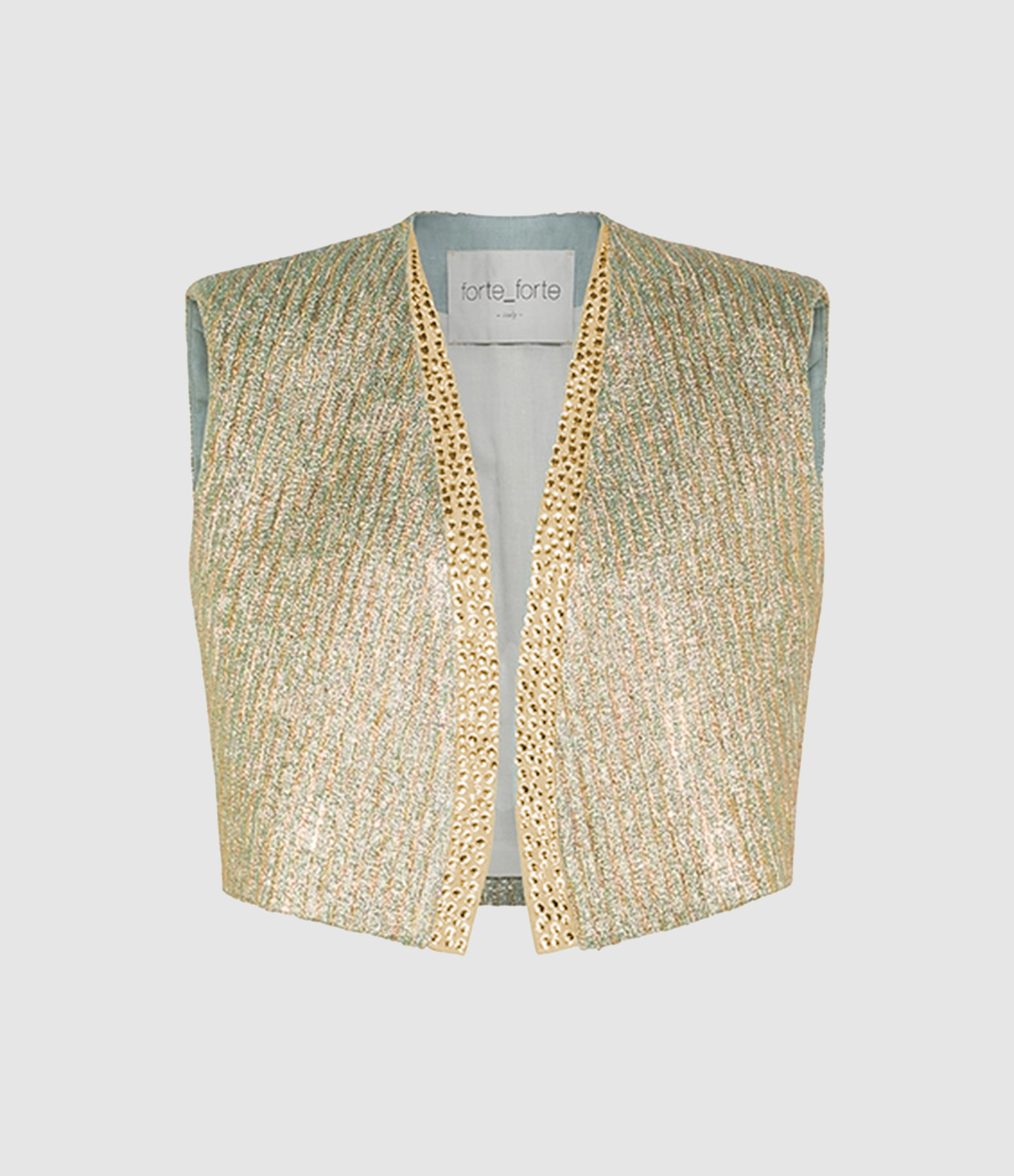 Veste Twinkle Lurex Jacquard Gold