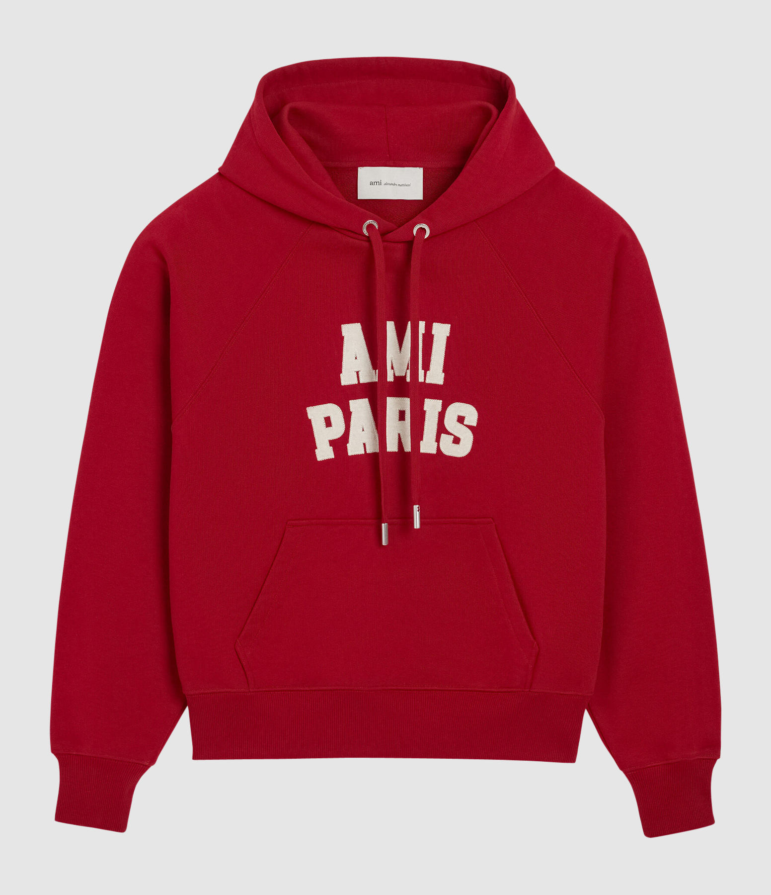 Sweatshirt Ami Paris Felt  Rouge Rubis Ivoire