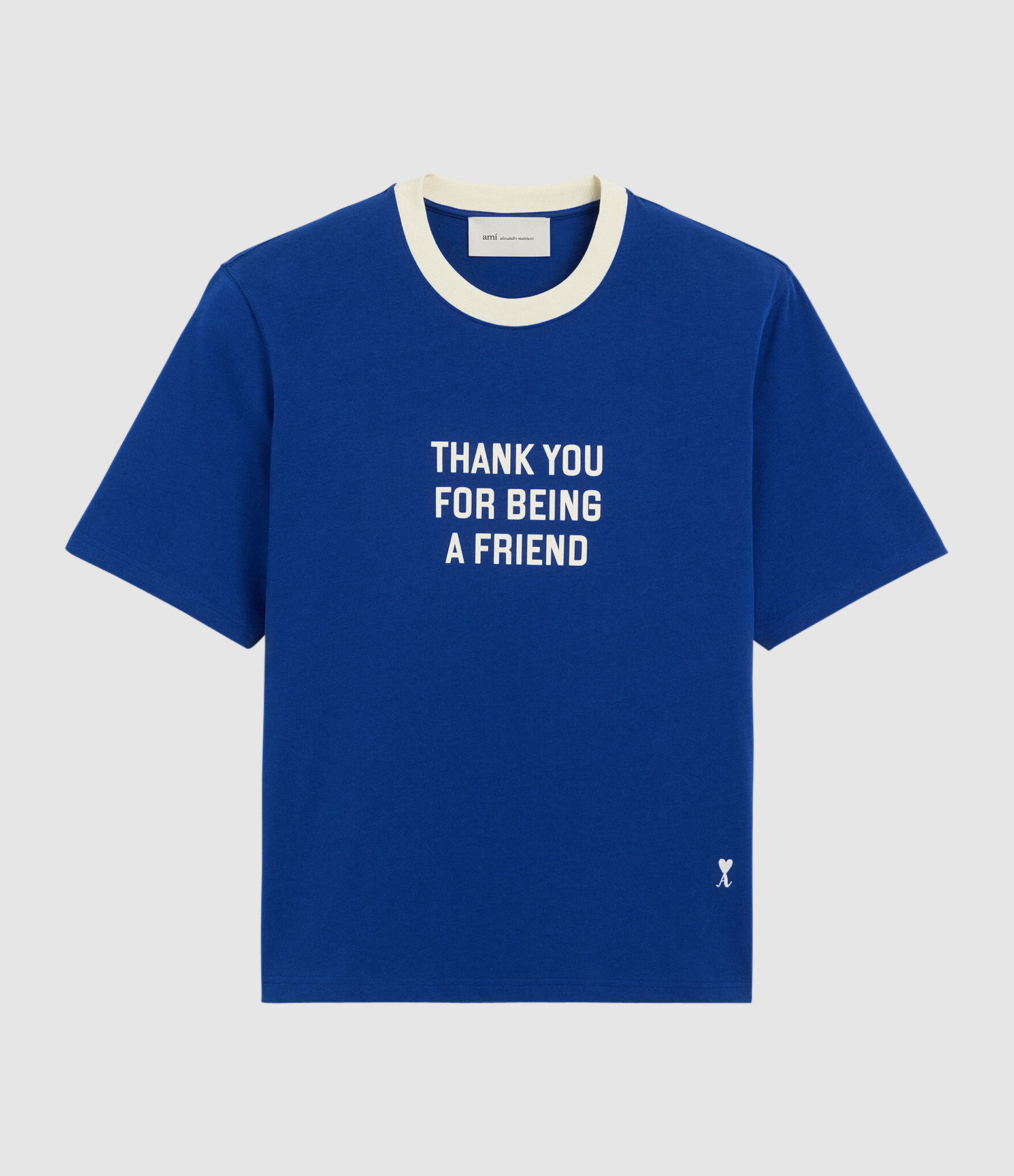 T-Shirt Thank You For Being A Friend Bleu Roi
