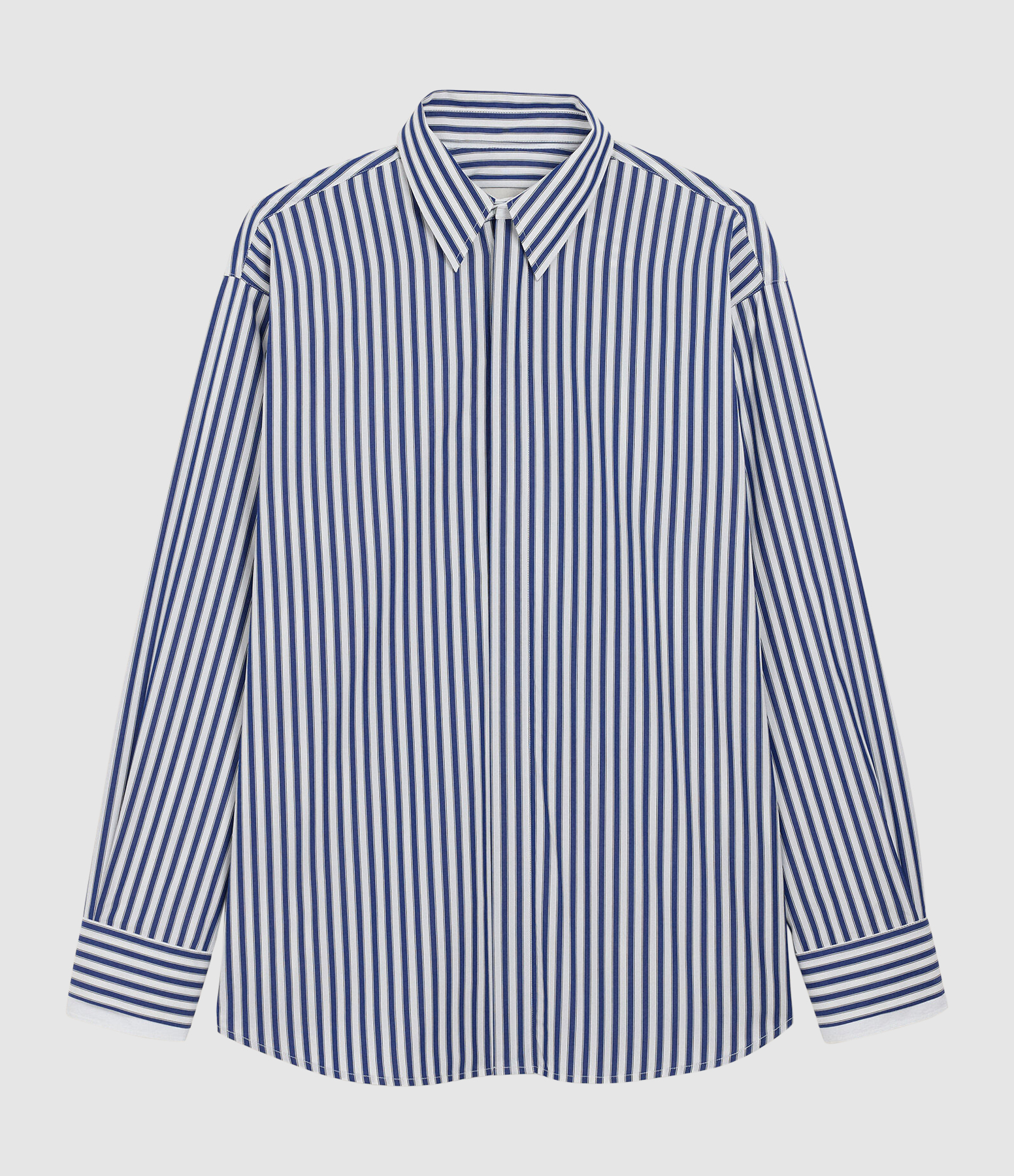 Chemise  Bleu Roi  Blanc