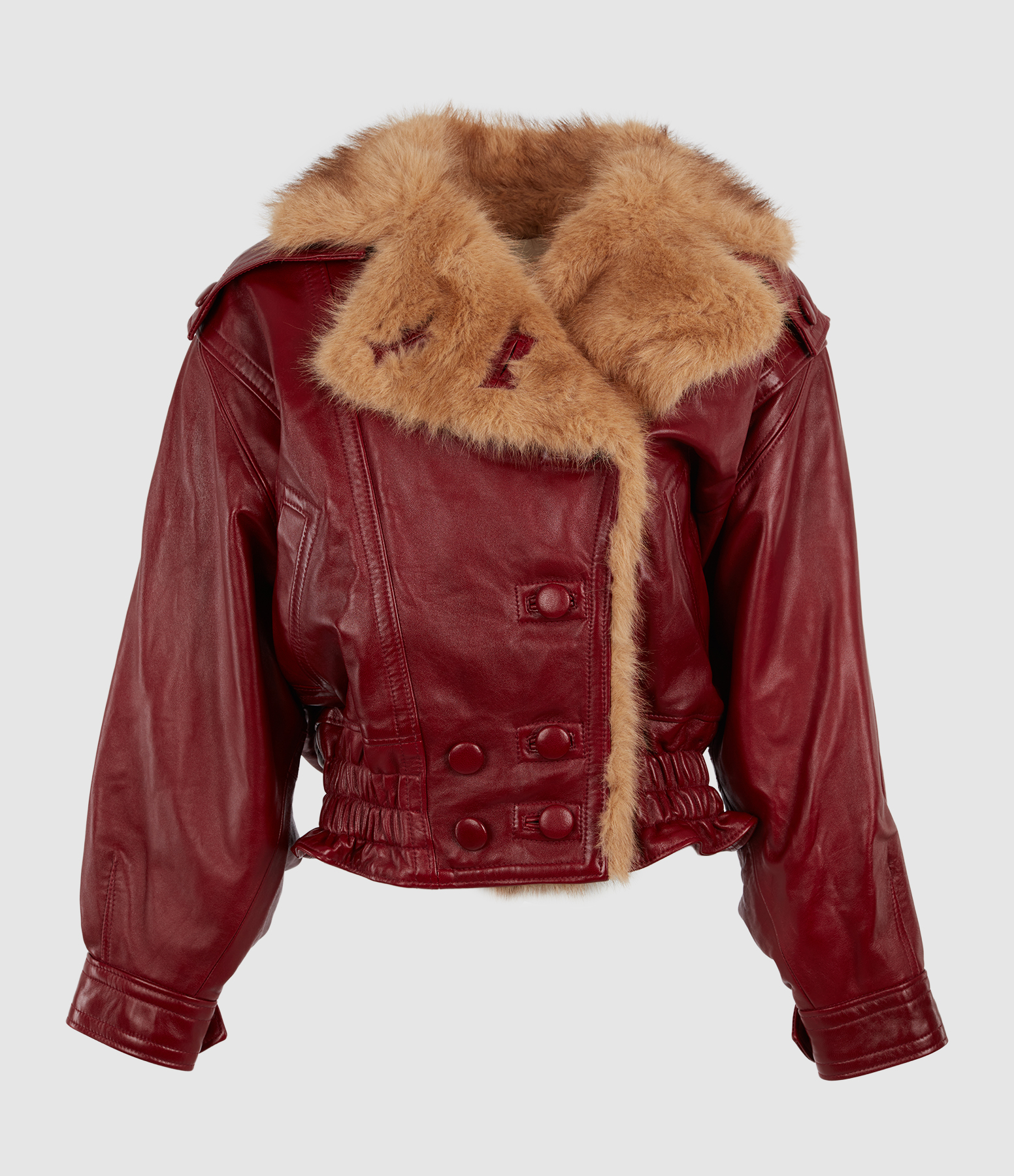 Veste Cuir Valina Deep Red, Défilé