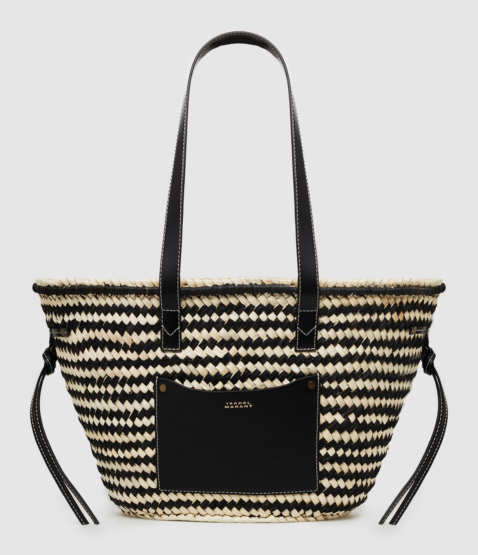 ISABEL MARANT - Sac Cabas Cadix Medium Natural Black