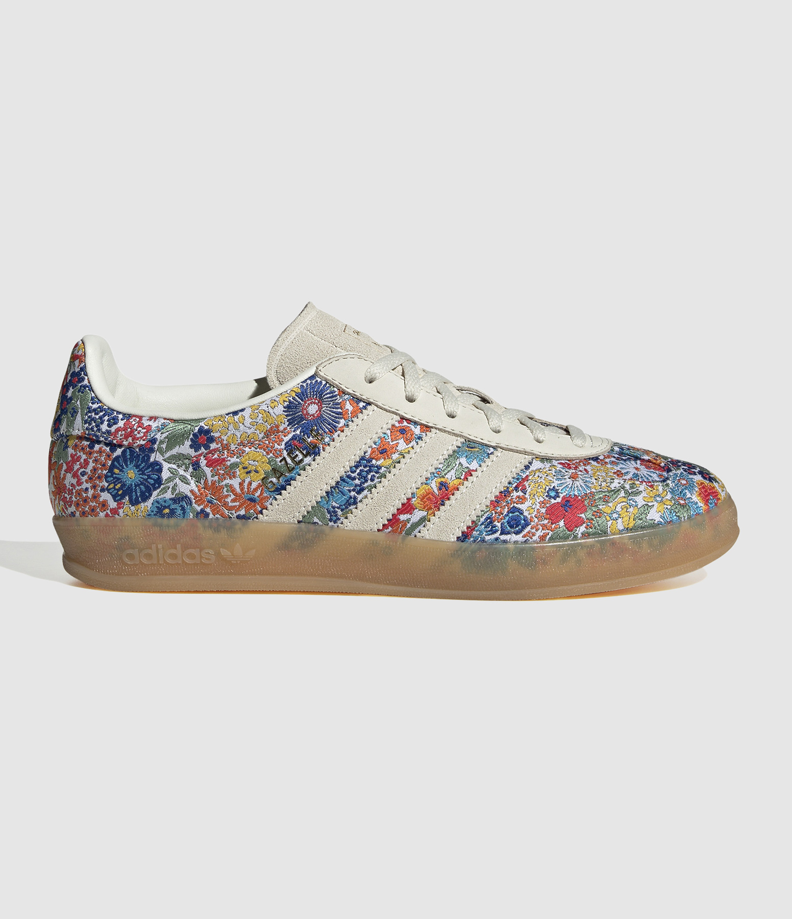 Baskets Gazelle Indoor W Fleurie, Gomme, Collaboration Adidas x Liberty London
