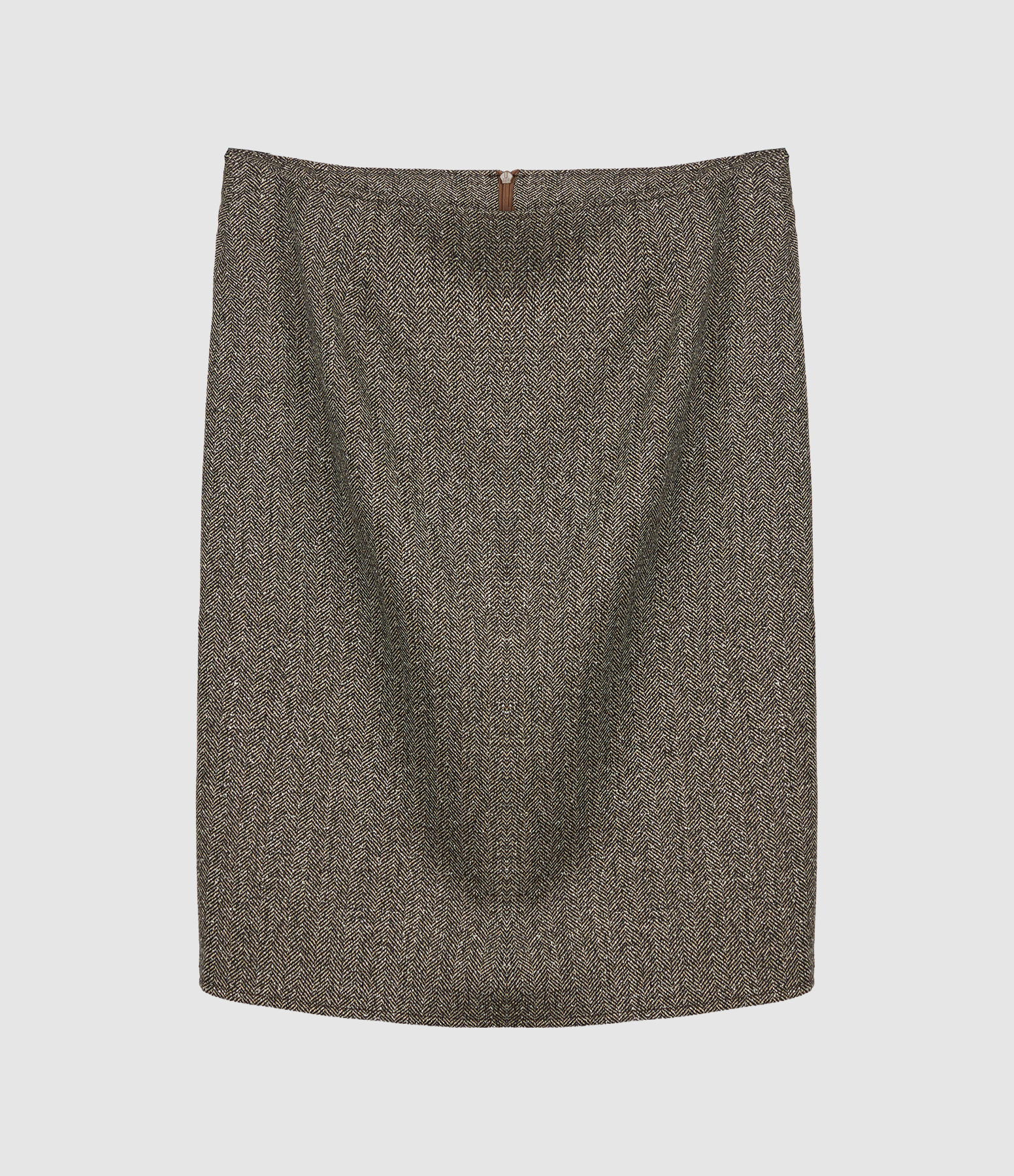 Jupe Crayon Renette Chevron Chocolat