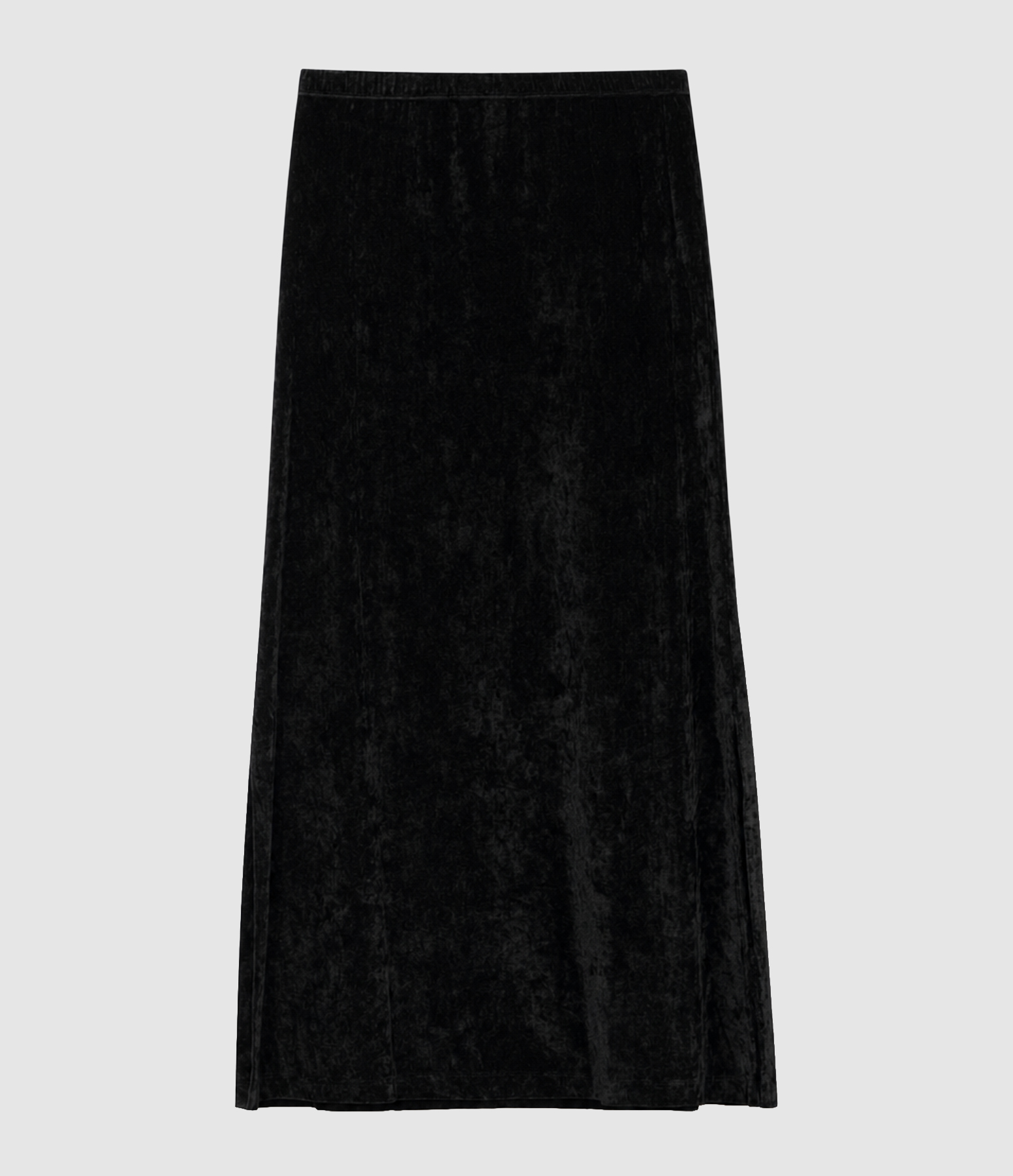 Jupe Roky Resille Effet Velours Noir