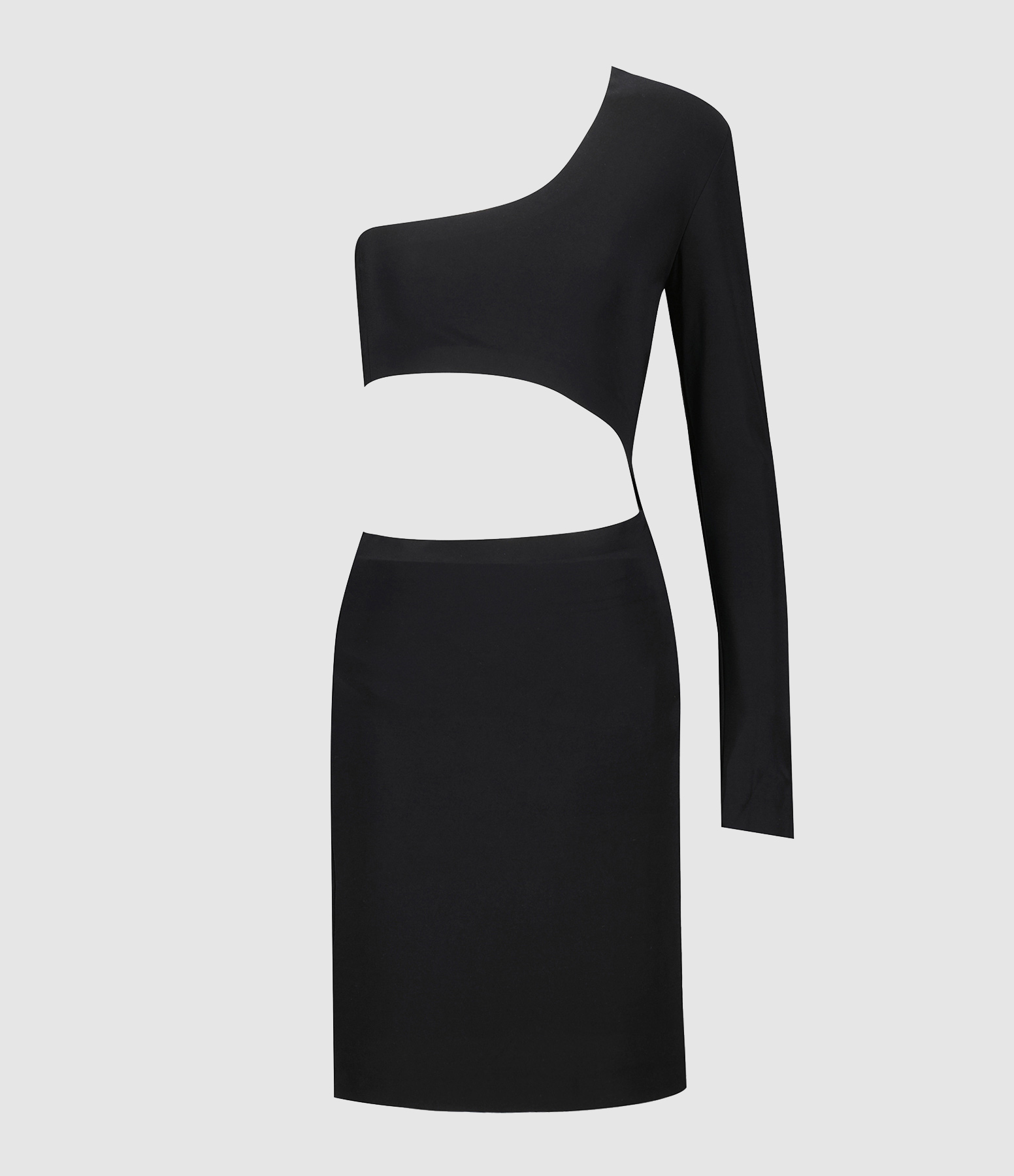 Robe Mini Asymétrique Noir