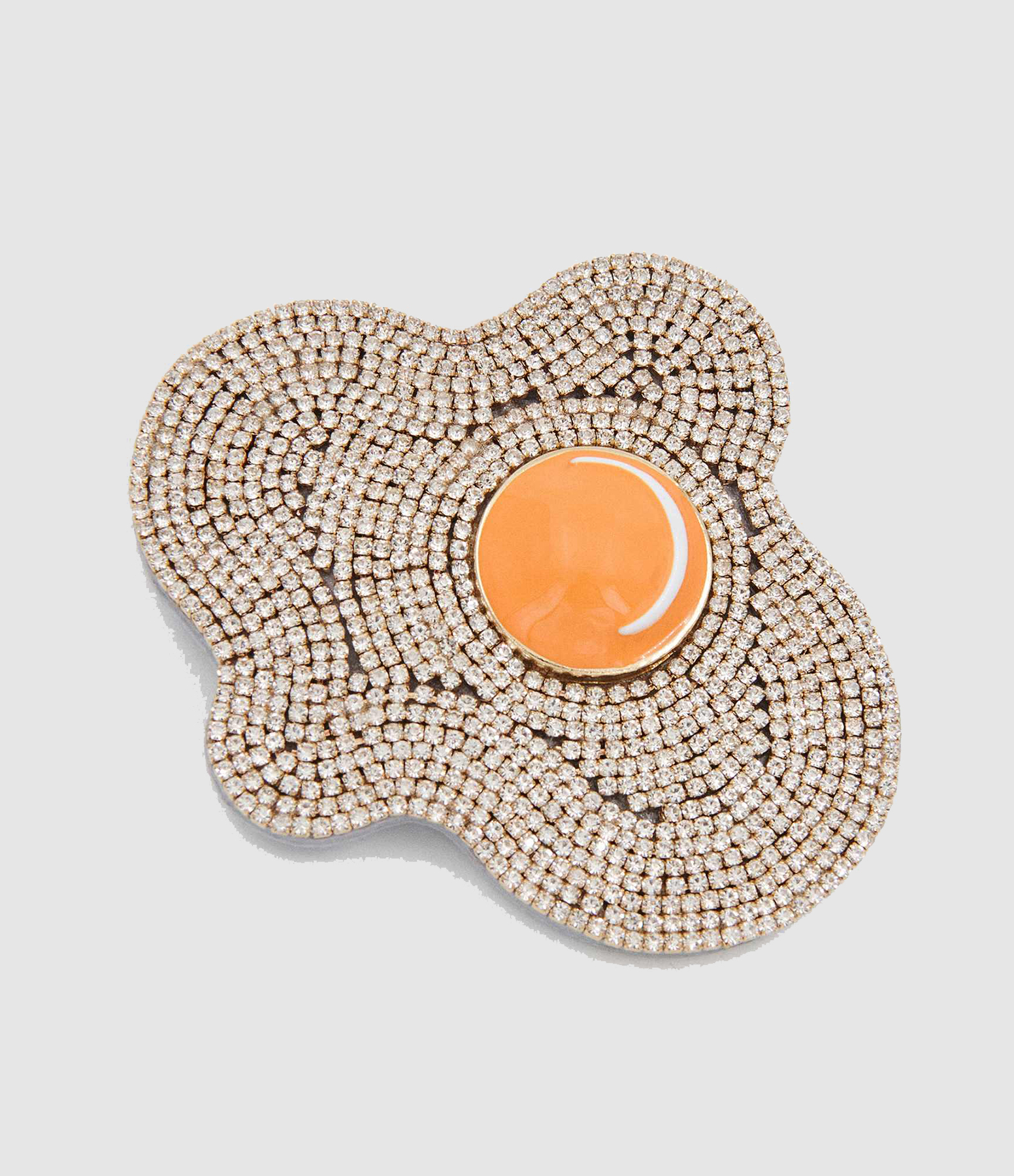 Broche Kombra Jaune Crème