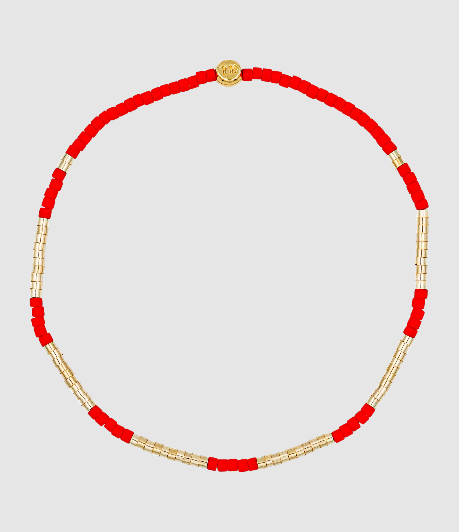 Bracelet 1 Tour 1 Tour Ultra Fin Rouge 16 cm, Exclu Lulli