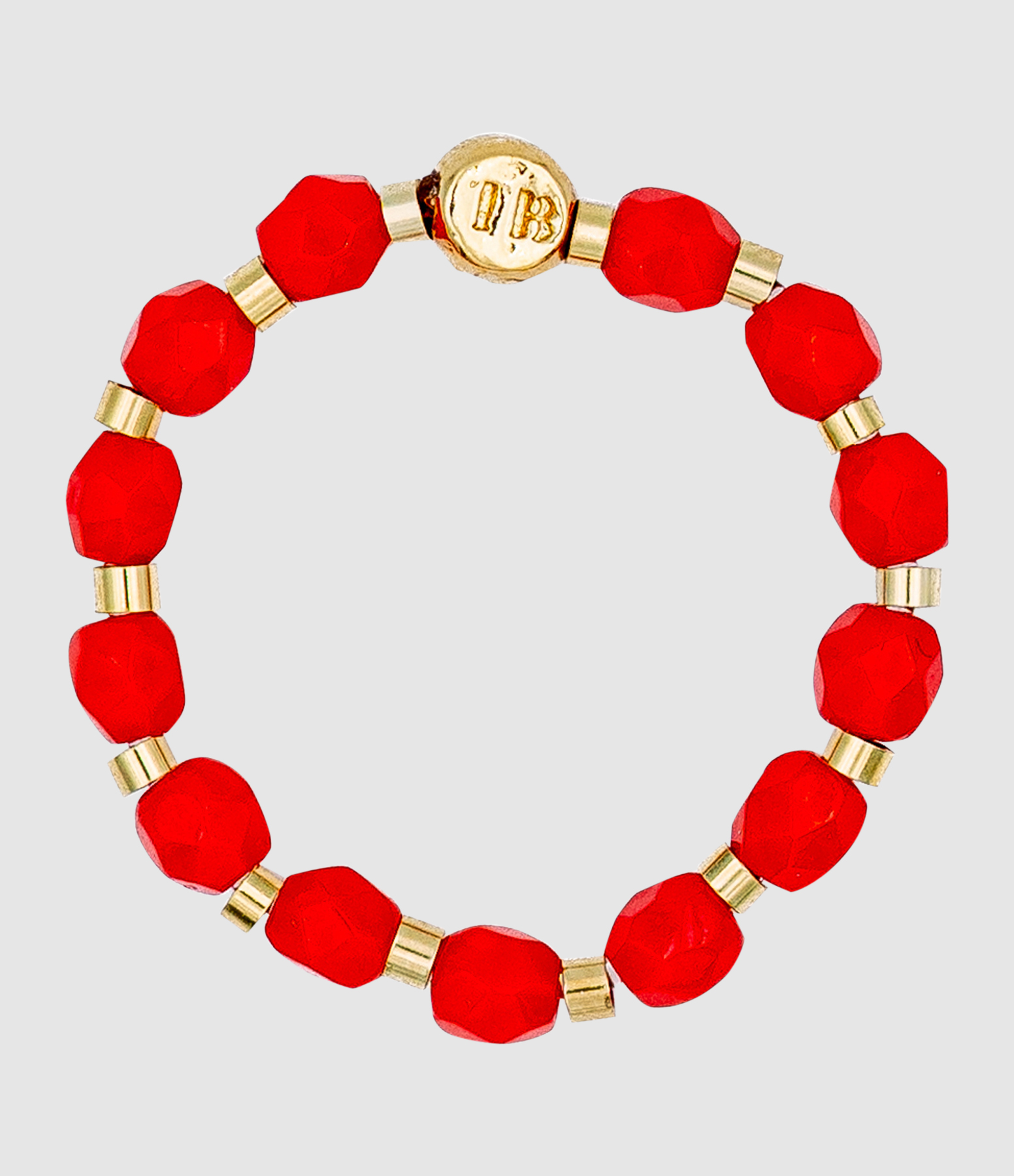 Bague Perles Rouge 56 mm, Exclu Lulli