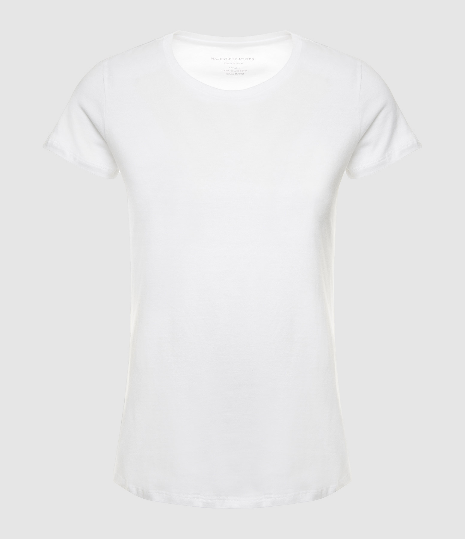 Tee-shirt Jamie Col Rond Coton Blanc