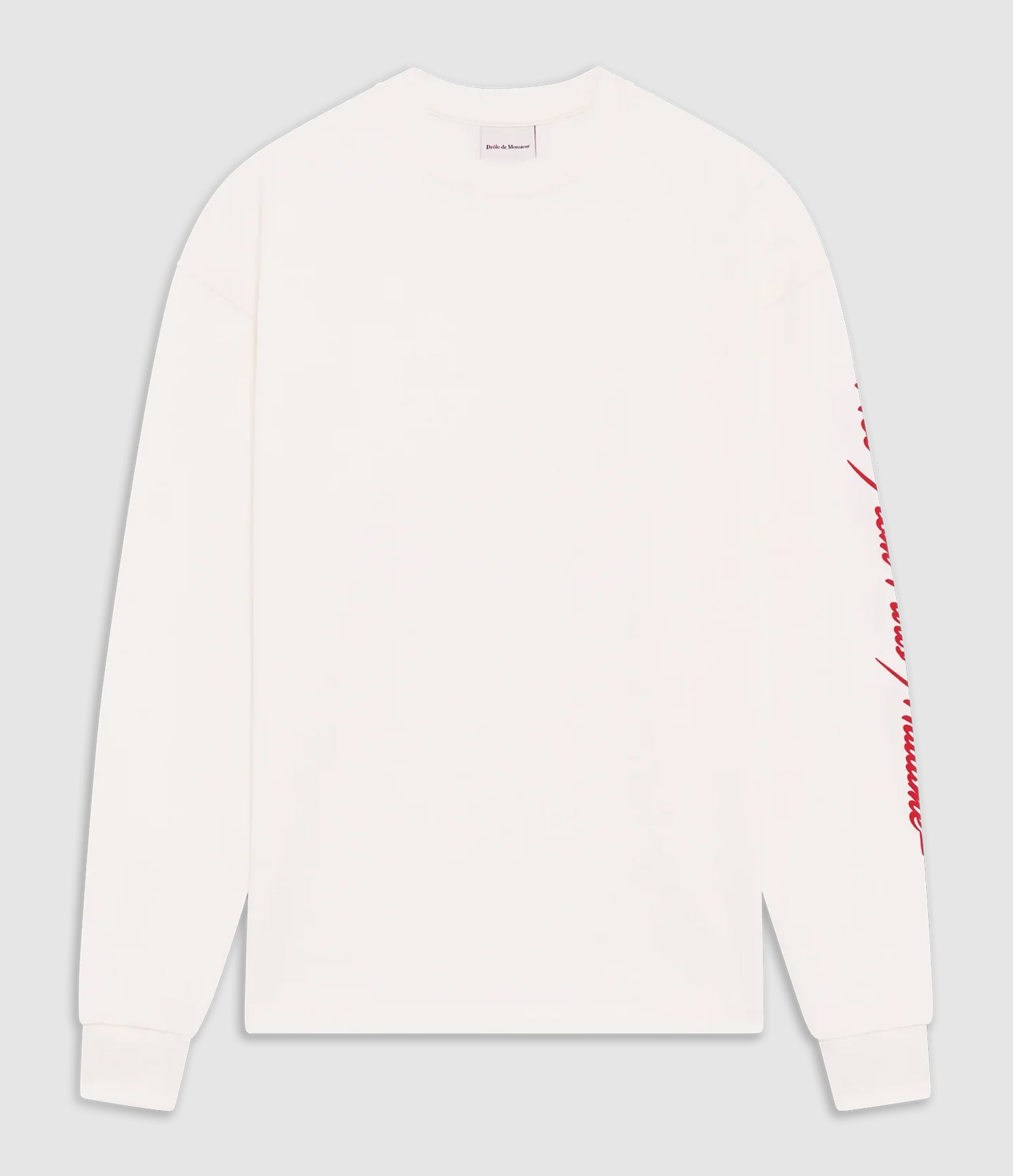 T-Shirt Slogan Longsleeve Burgundy
