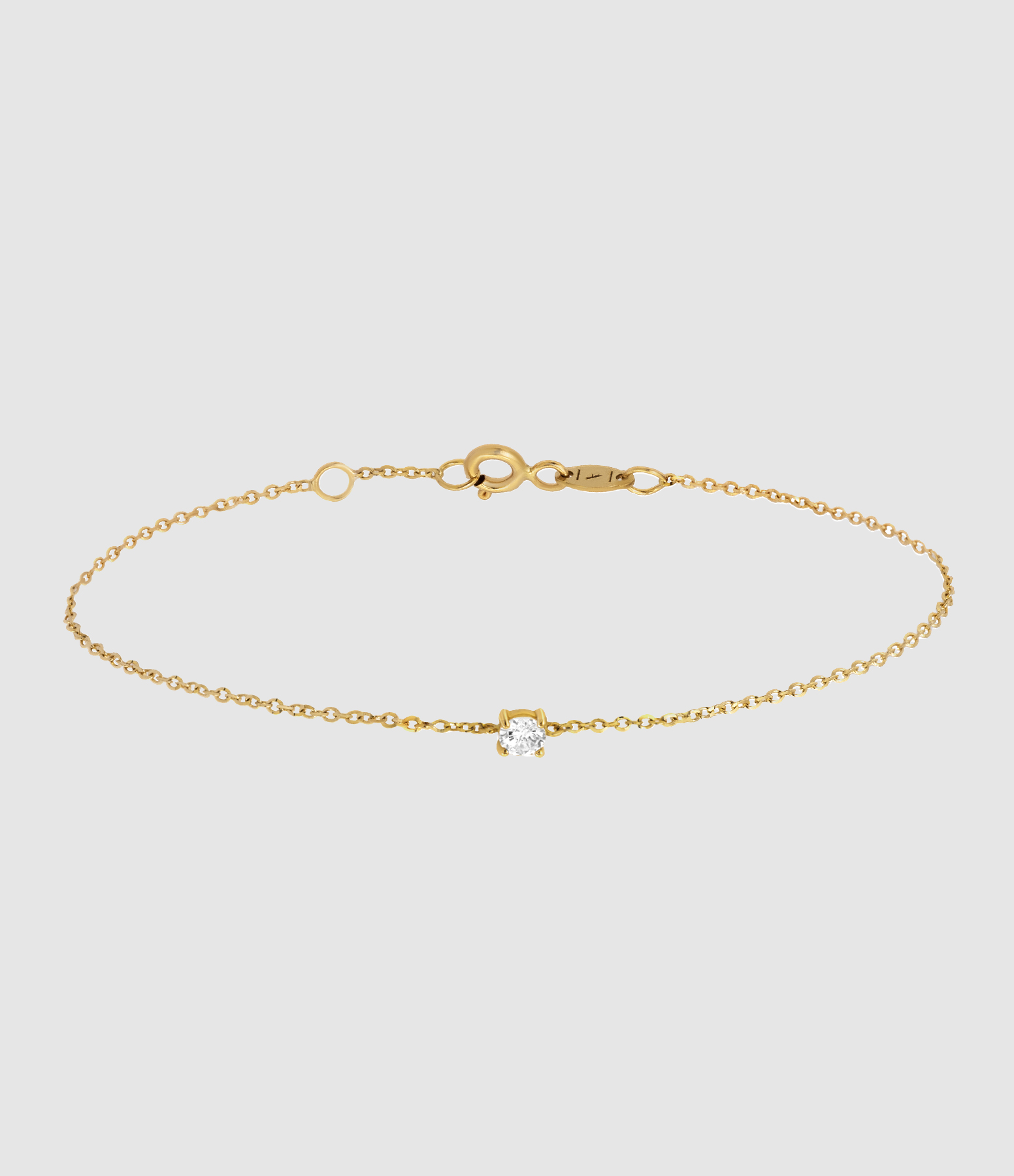 Bracelet Solitaire Or Jaune 0.20 Carats