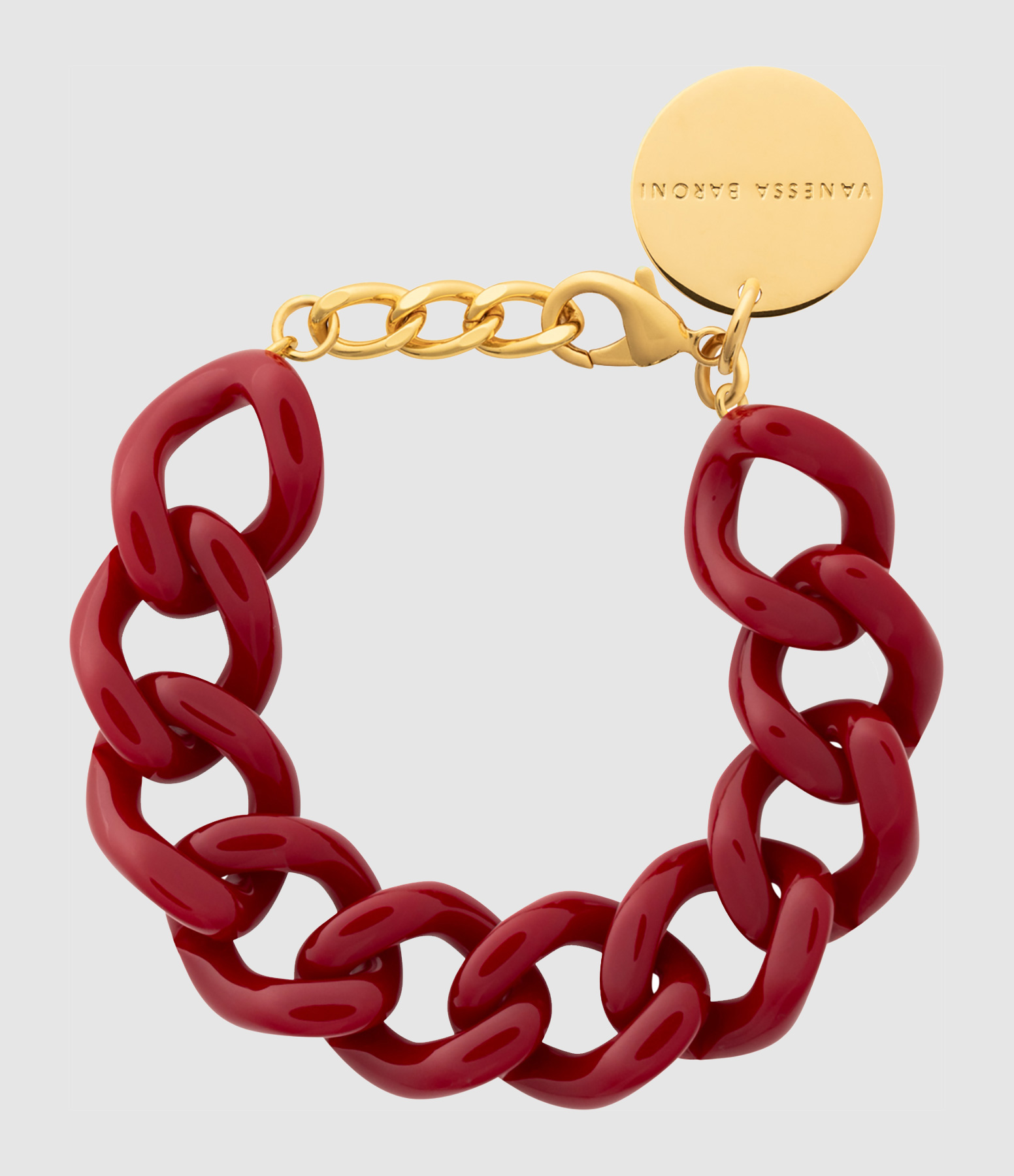 Bracelet Mini Flat Chain Bordeaux