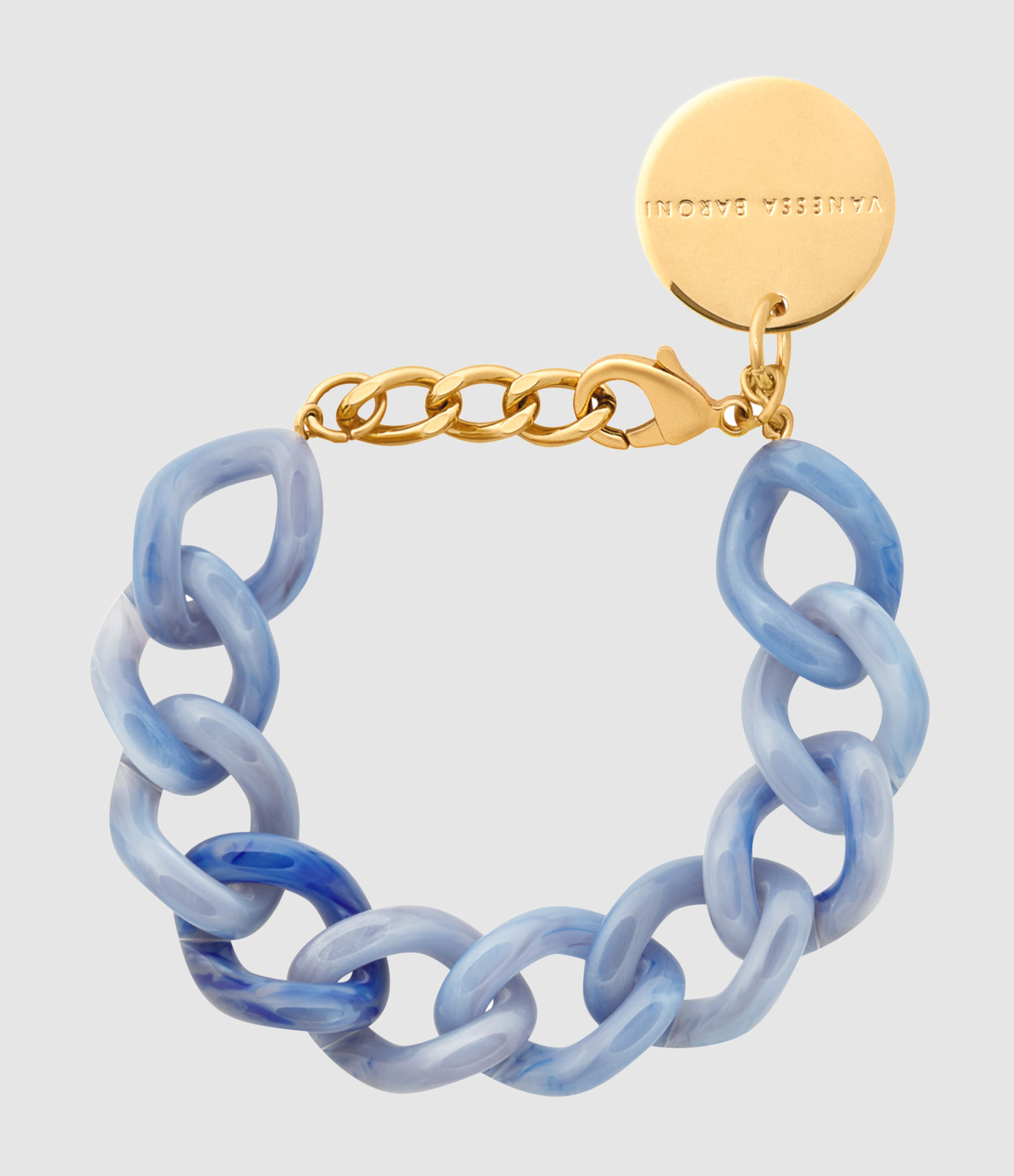 Bracelet Flat Chain Ocean Blue