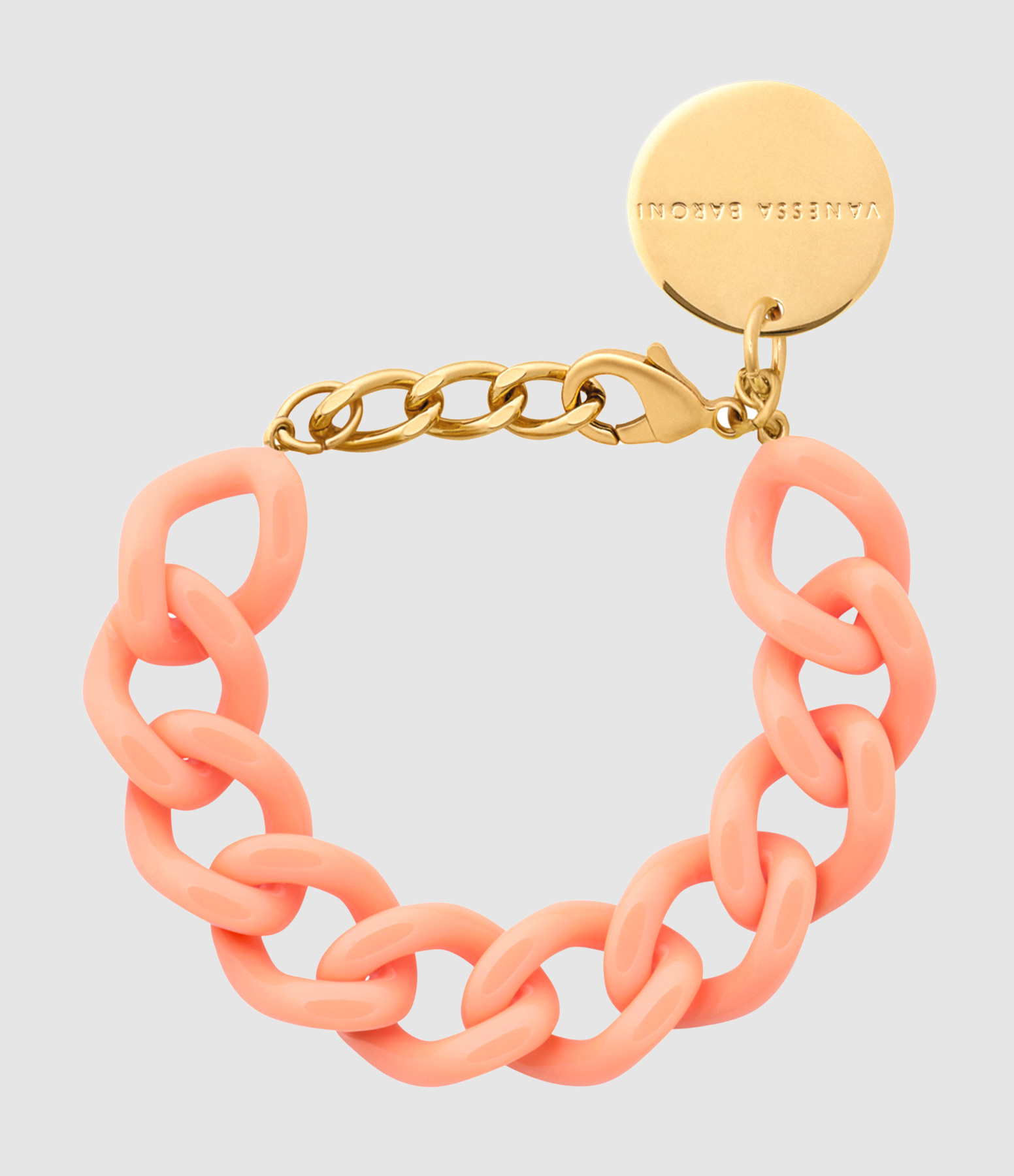 Bracelet Mini Flat Chain Peach