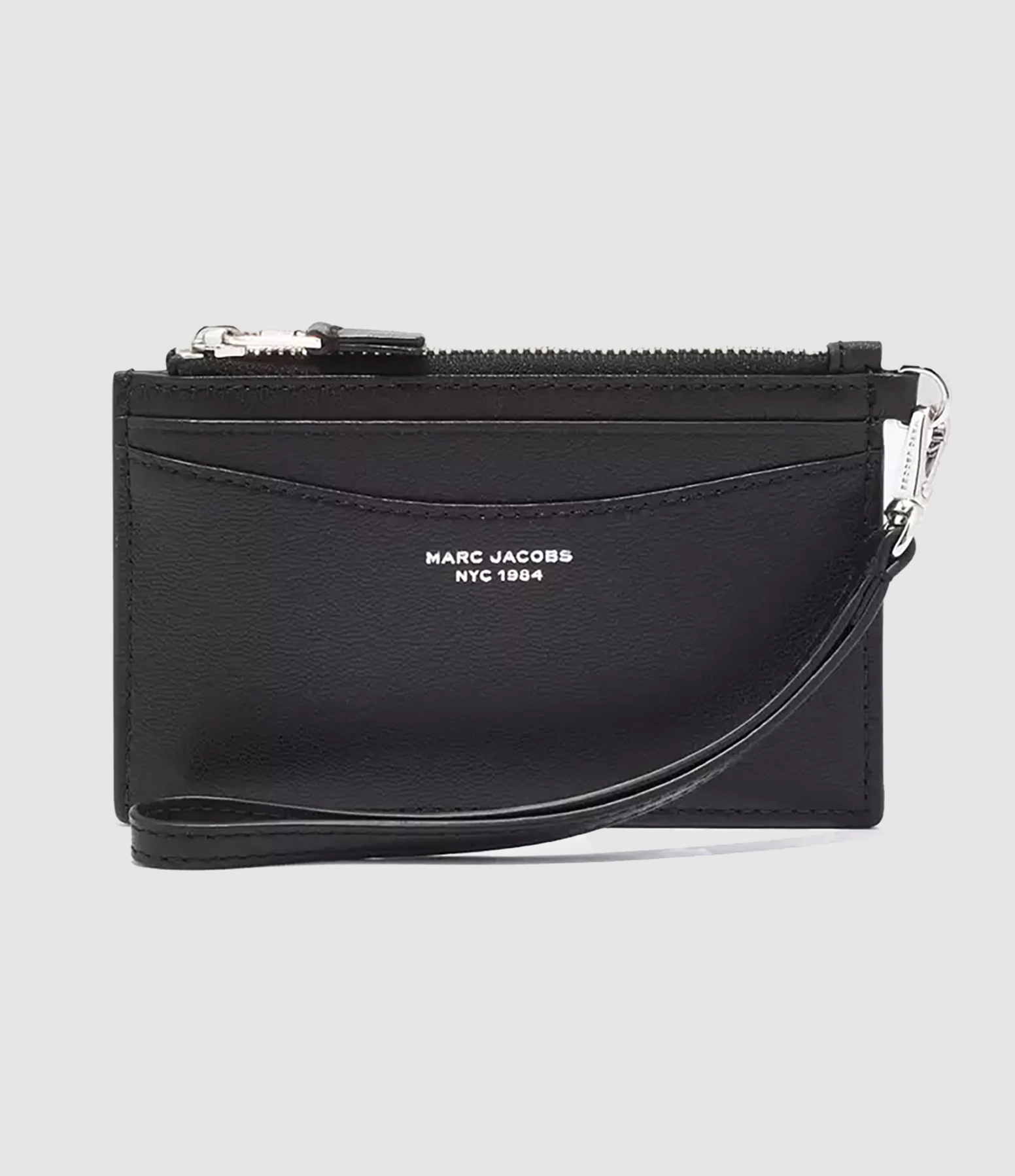 Porte-cartes The Top Zip Cuir Noir