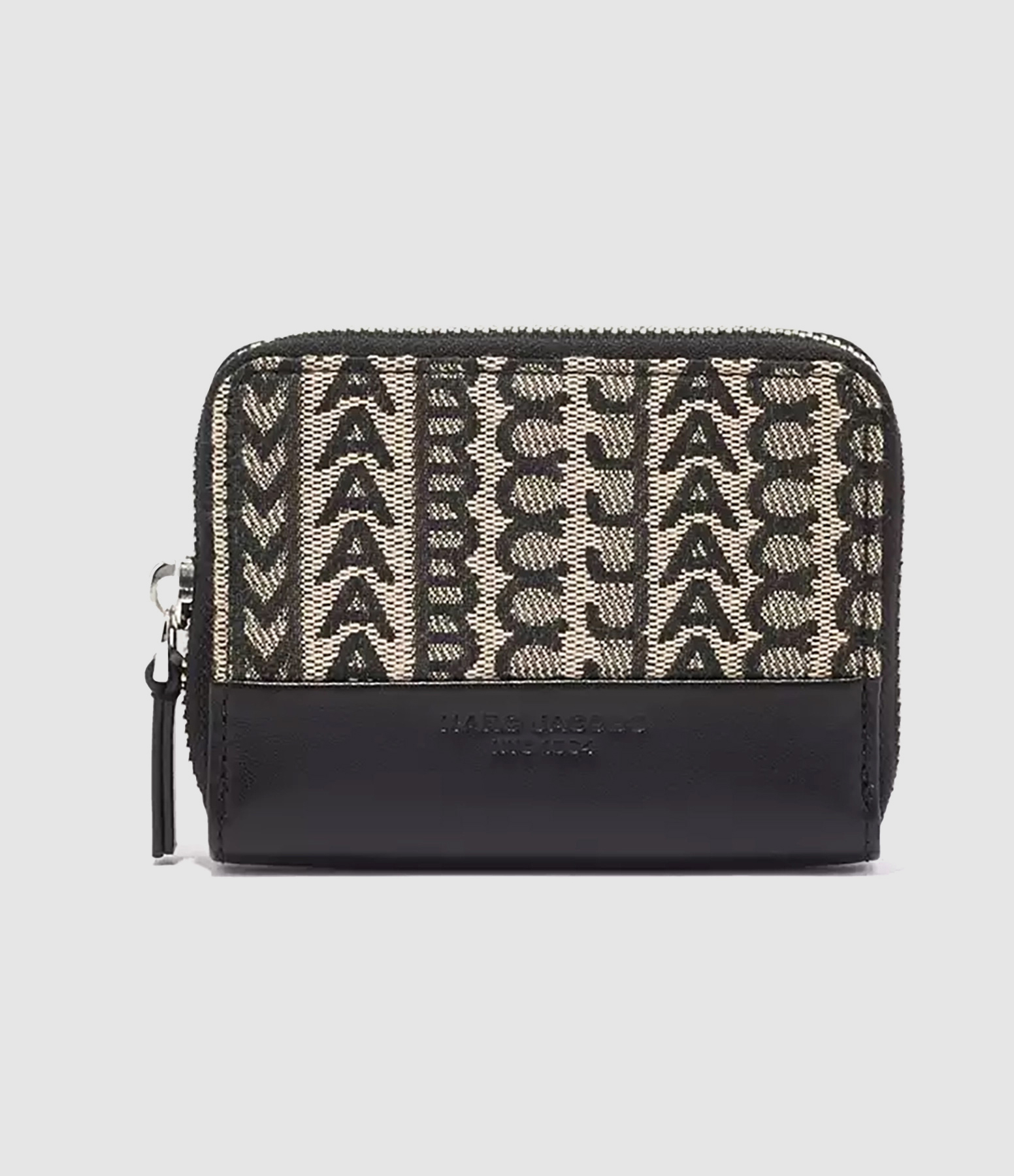 MARC JACOBS Porte cartes The Zip Around Cuir Beige