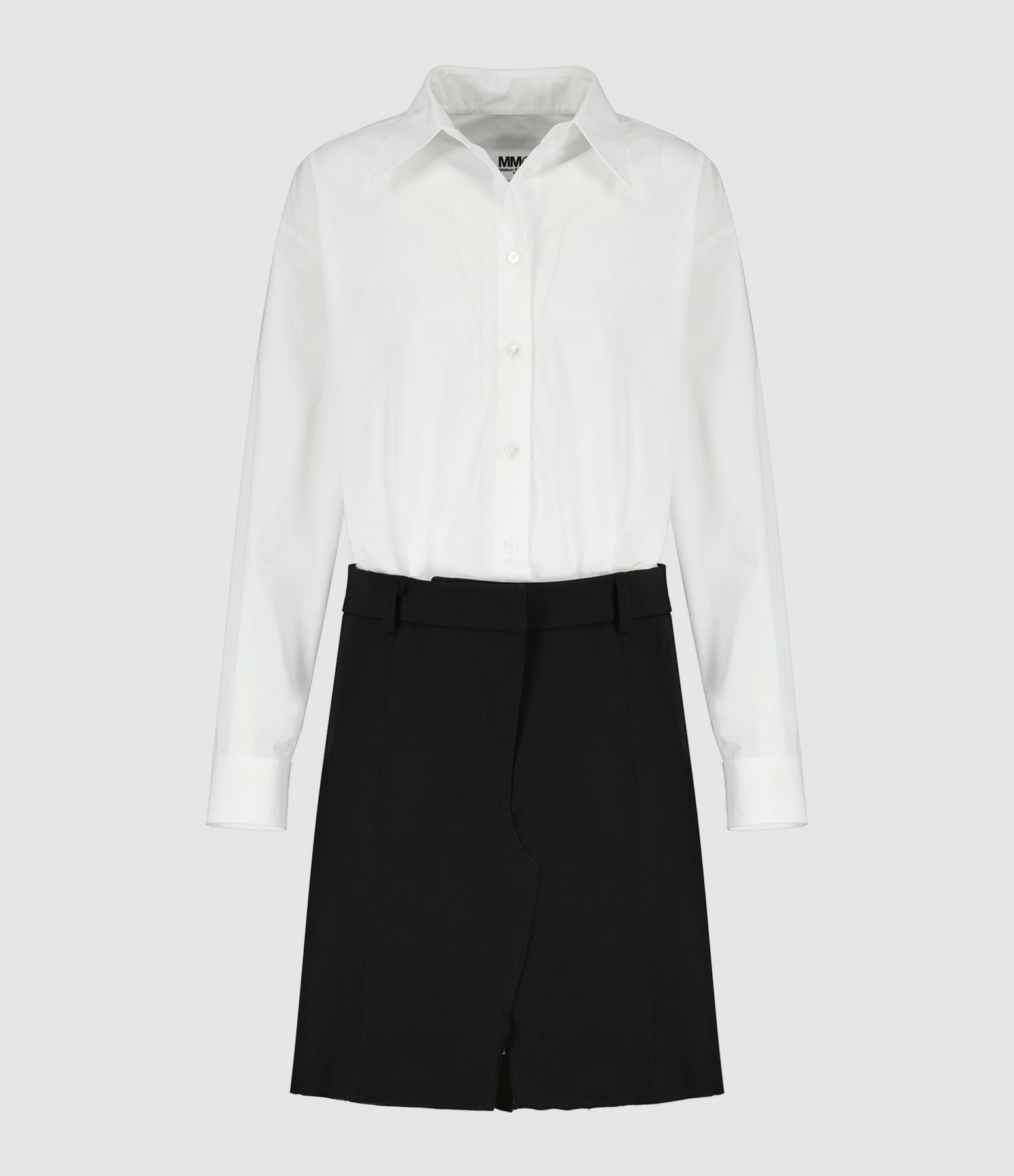 Robe Coton Noir Blanc